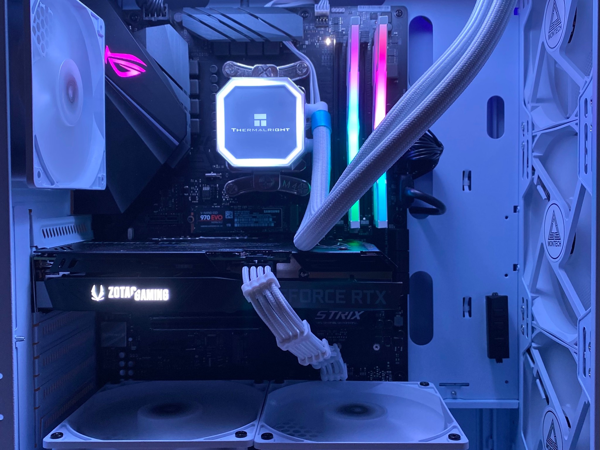 (Liquid Cooled) White⚪️Gaming PC| RTX 3060TI | Ryzen 5@4GHz| 16GB DDR4 RAM| 1TB NVMe SSD| Windows 11