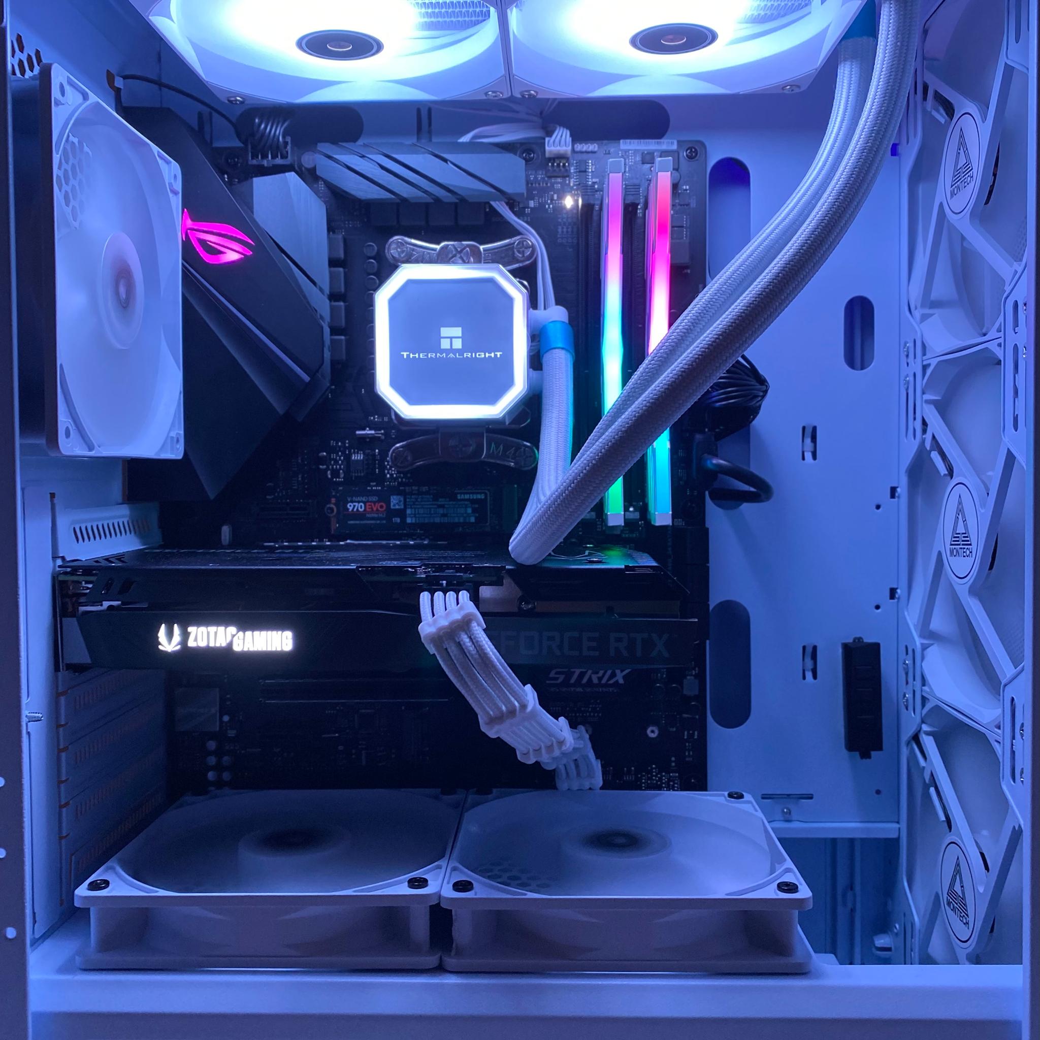 (Liquid Cooled) White⚪️Gaming PC| RTX 3060TI | Ryzen 5@4GHz| 16GB DDR4 RAM| 1TB NVMe SSD| Windows 11