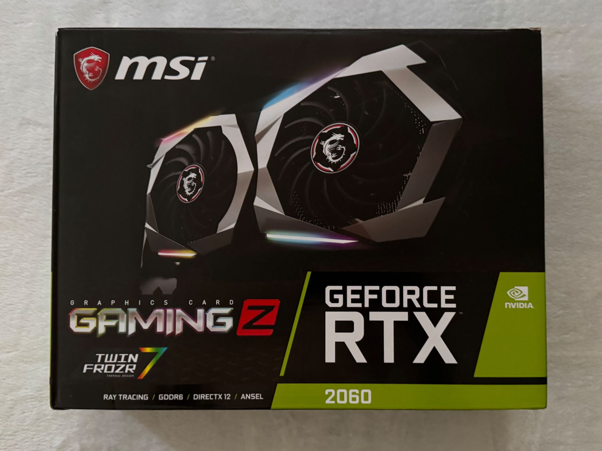 MSI GeForce RTX 2060 6GB GDDR6 GPU - Ray Tracing, VR Ready, High Performance Gaming Card