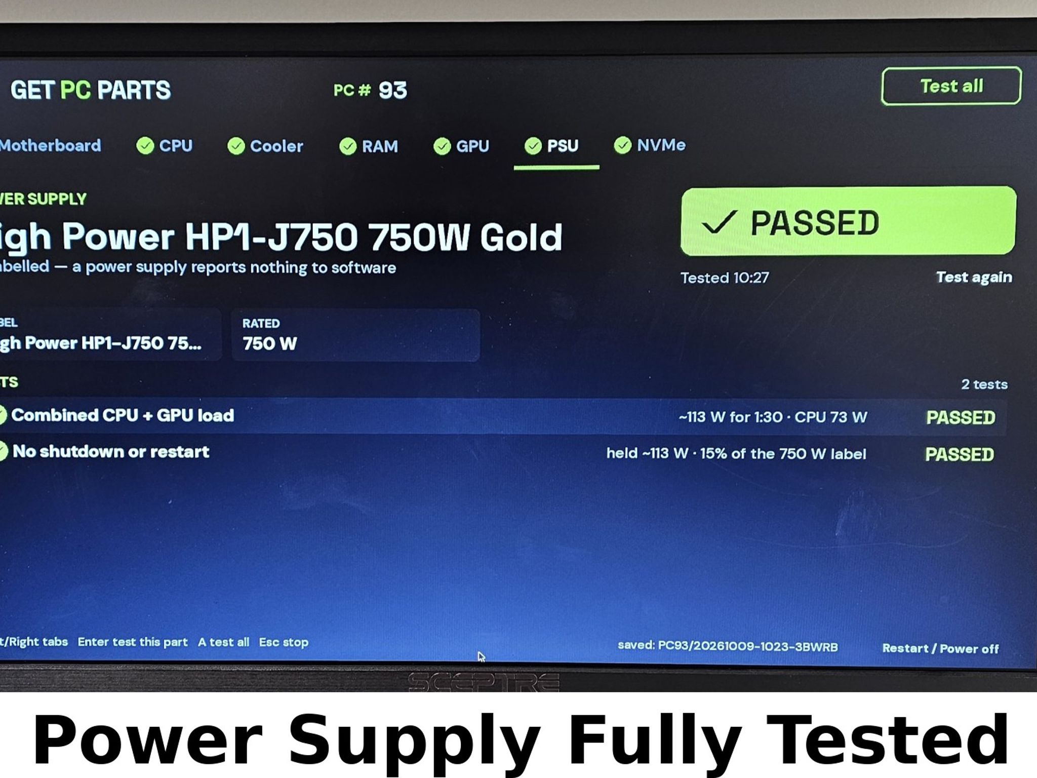 650 Watt PSU High Power HP1-J650GD-F12S Power Supply