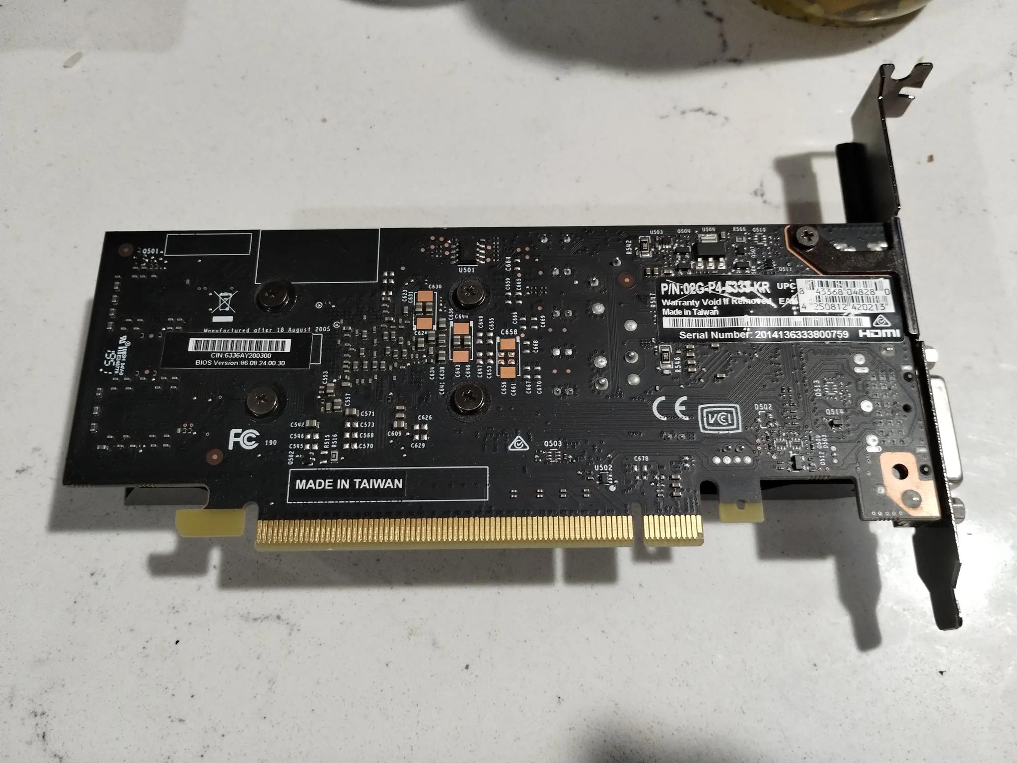 eVGA GeForce GT1030 GDDR5 2GB Low-Profile