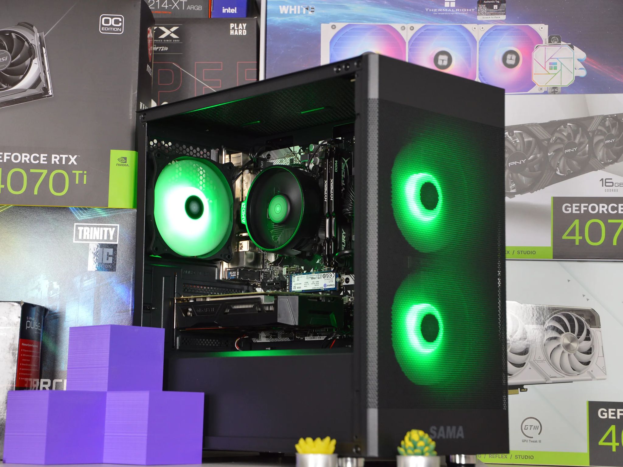 ⚫🟣| GTX 1050 Ti 4GB | Ryzen 3 3200G | 16GB DDR4 RAM | 512GB NVME SSD | Royal Night |