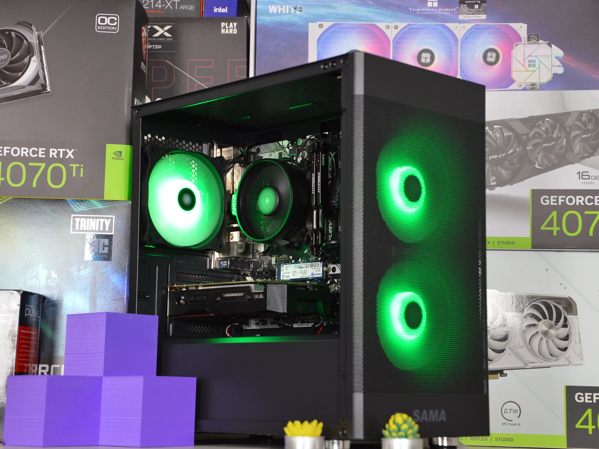 ⚫🟣| GTX 1050 Ti 4GB | Ryzen 3 3200G | 16GB DDR4 RAM | 512GB NVME SSD | Royal Night |