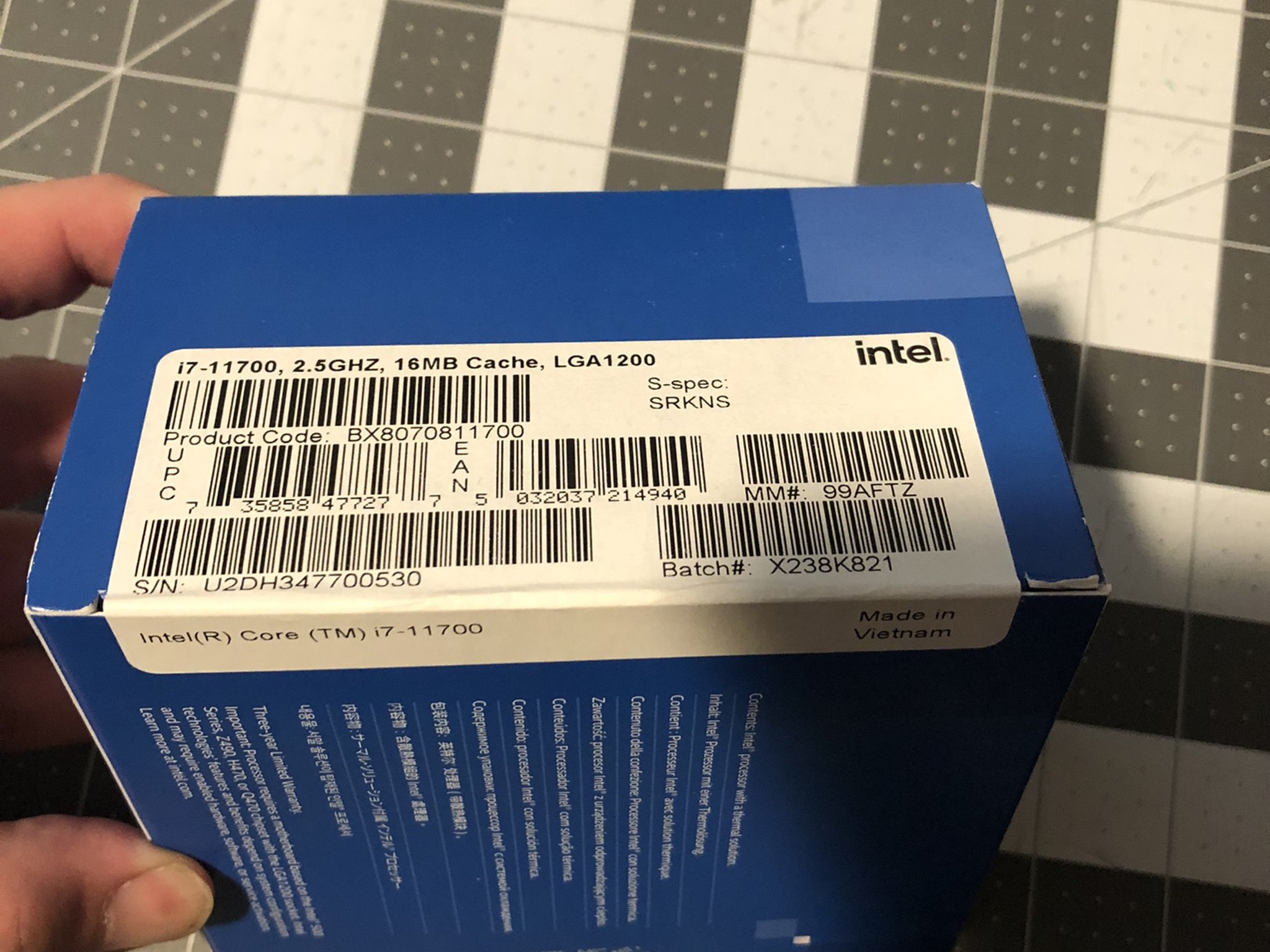 New in Unopened Box Intel Core i7 11700