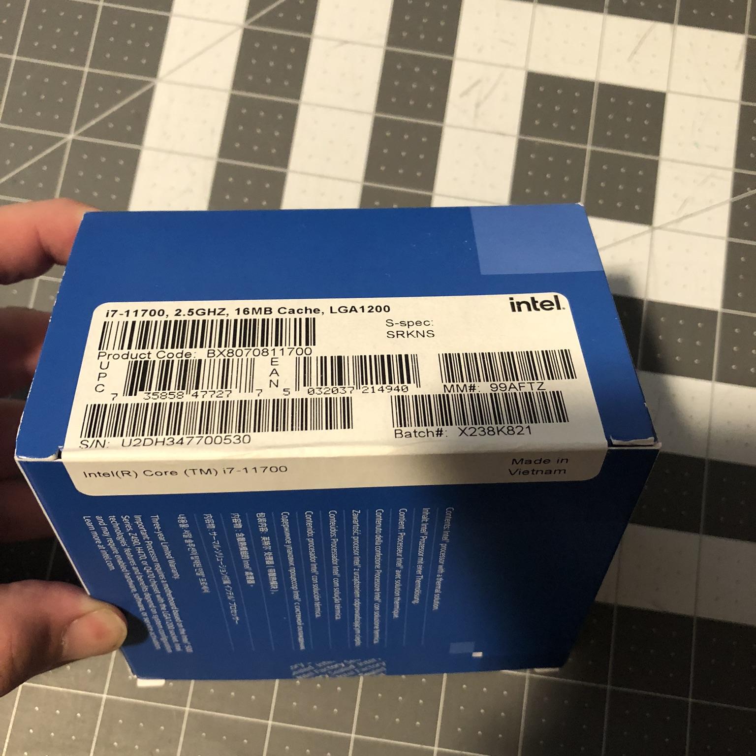 New in Unopened Box Intel Core i7 11700