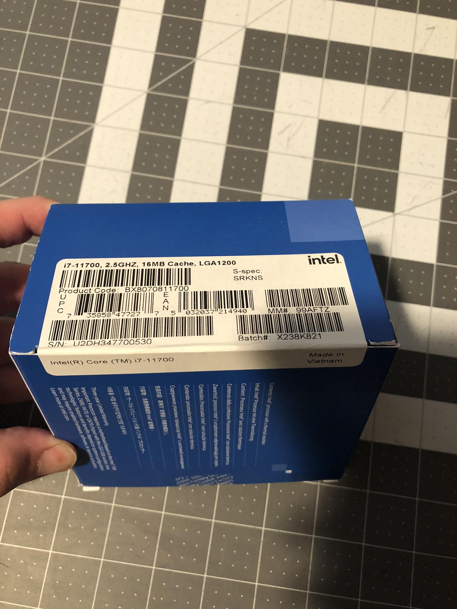New in Unopened Box Intel Core i7 11700
