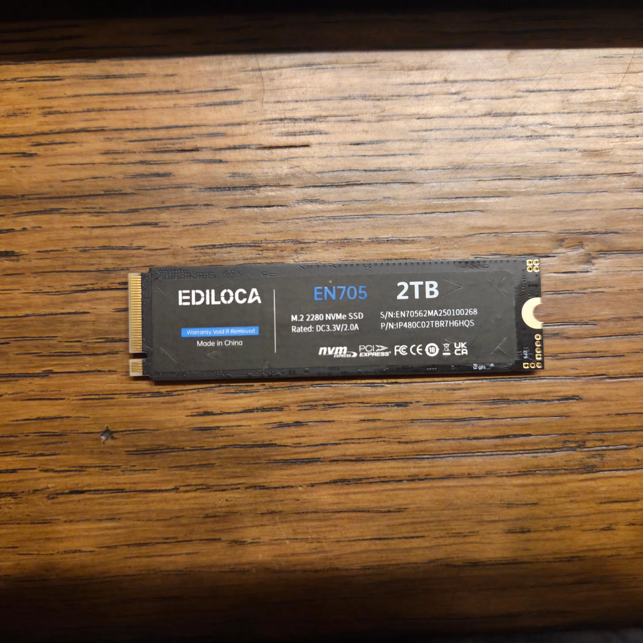 EDILOCA EN705 2TB NVME SSD (100% Health)(Up to 5200MB/s)