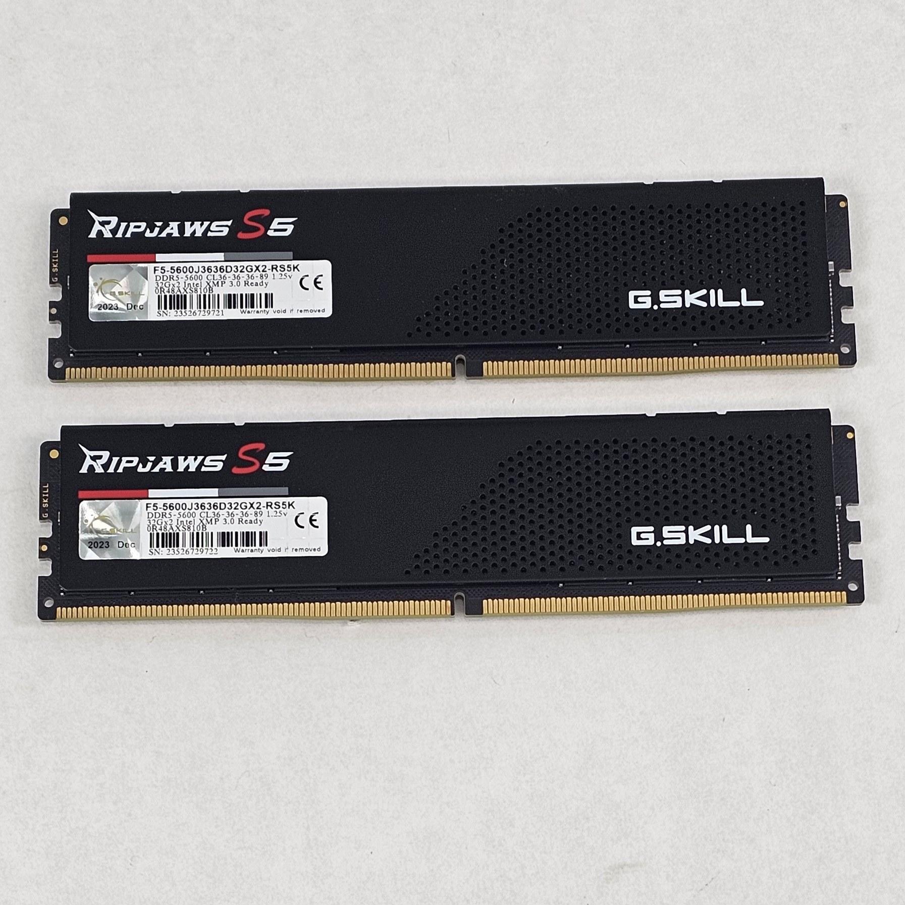 64GB DDR5 (2x32GB) CL36 5600MT/s G.Skill Ripjaws S5