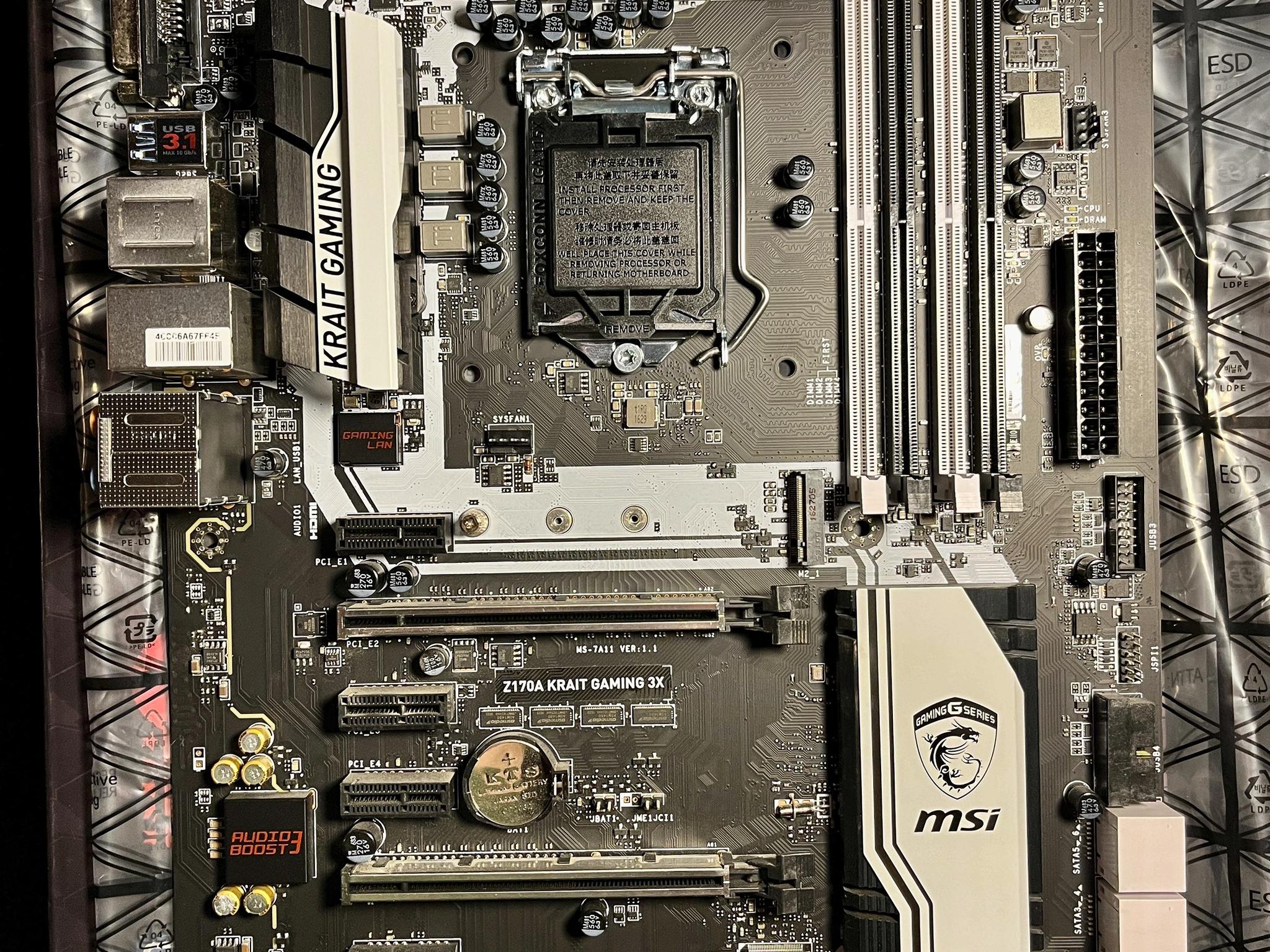 MSI Z170A KRAIT GAMING 3X ATX LGA1151 Motherboard