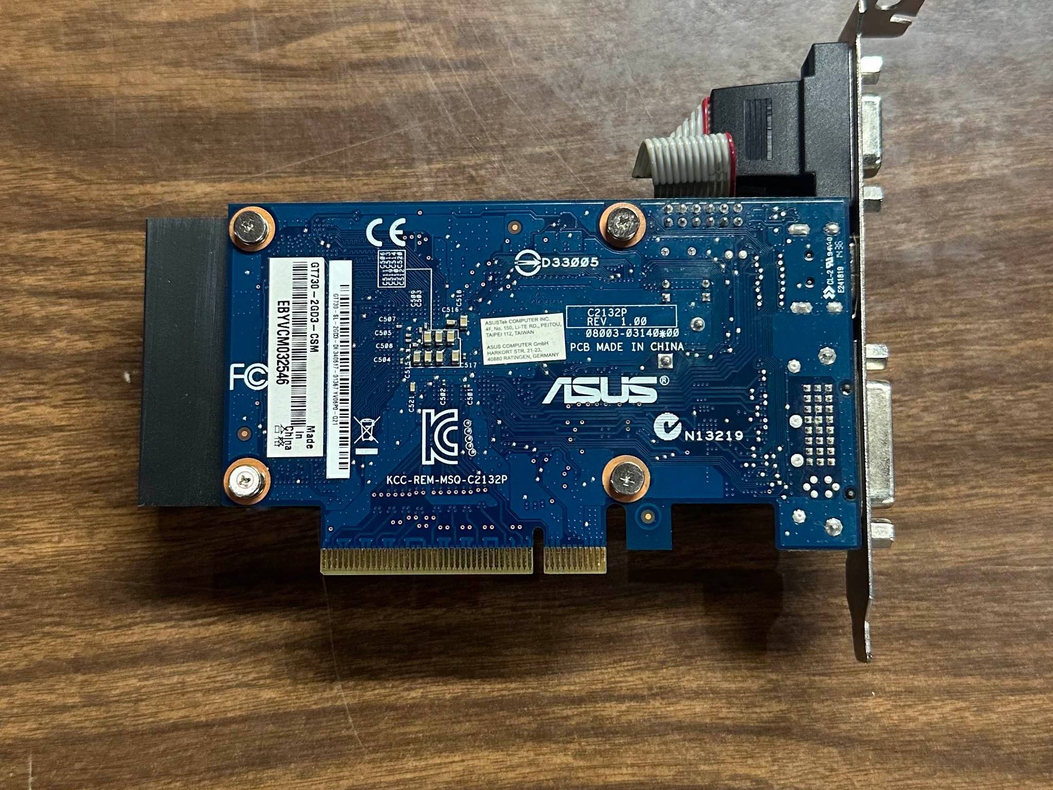 ASUS Nvidia Geforce GT 730 2GB GDDR3 PCIE x8 Graphics Card VGA DVI HDMI