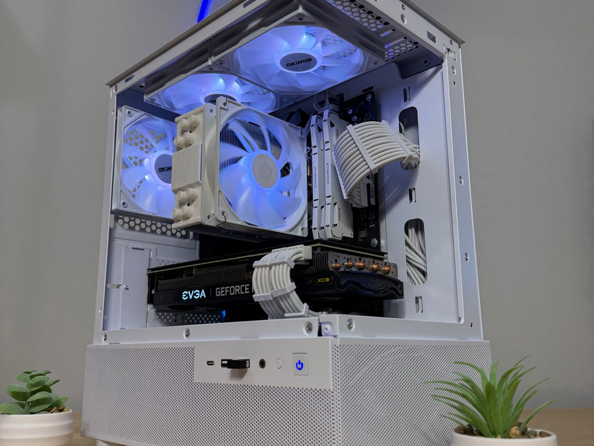 Custom White 1440p Gaming PC-Ryzen 5 5500-RTX 3070-1TB SSD-16GB Ram