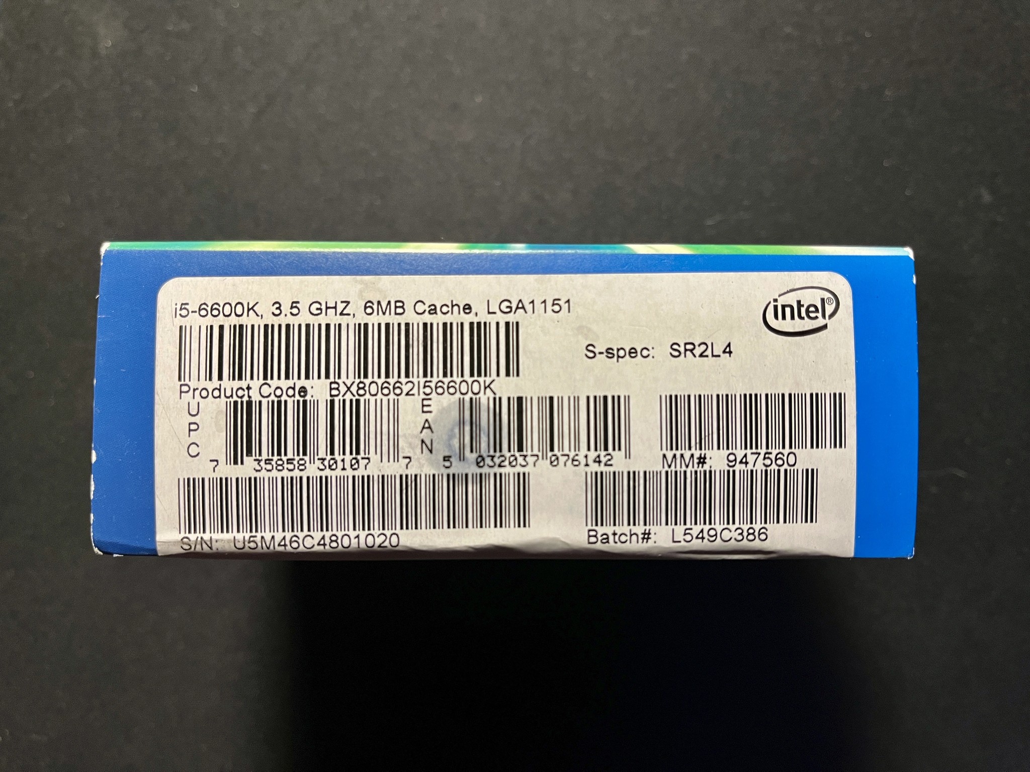 Intel Core i5-6600K 3.5 GHz Quad-Core Processor