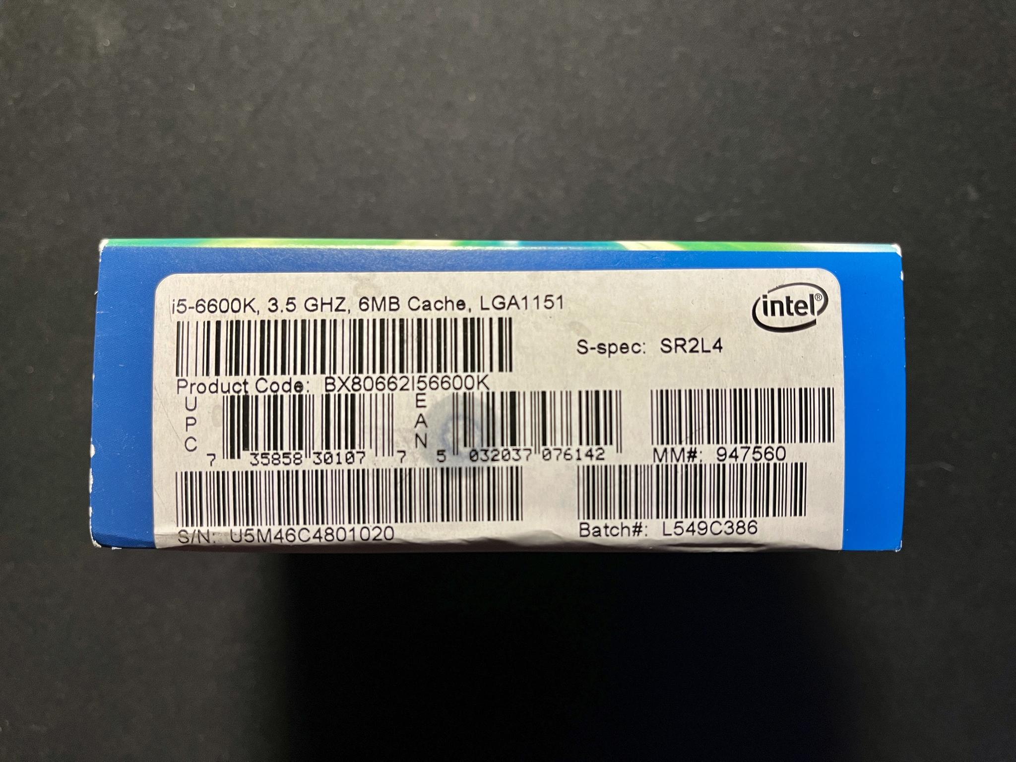 Intel Core i5-6600K 3.5 GHz Quad-Core Processor