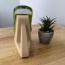 Minimalist Wood PLA Mouse Stand, Cork Lined, Gaming Desk Accessory (3D Printed)