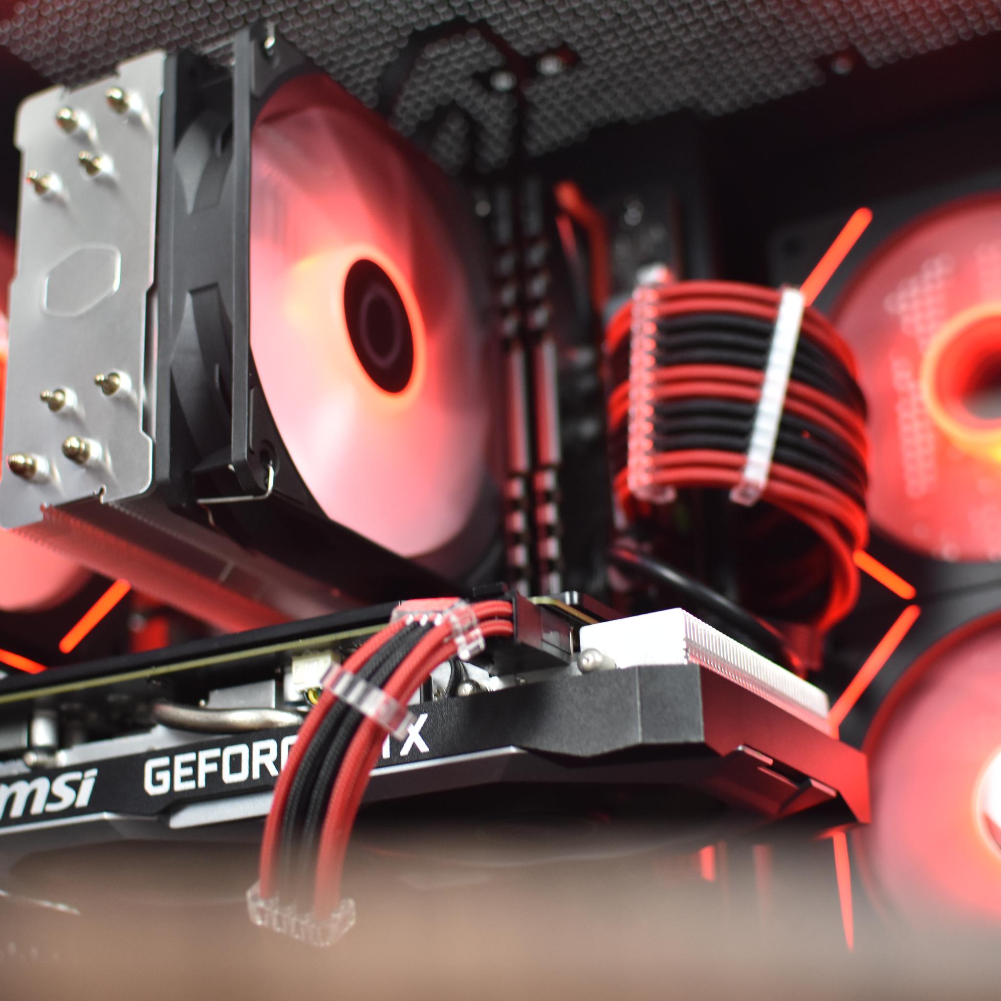 🖤Black & Red❤️ Budget Gaming PC (Ryzen 5 3600 + RTX 2060 Super + 16gb of ram)