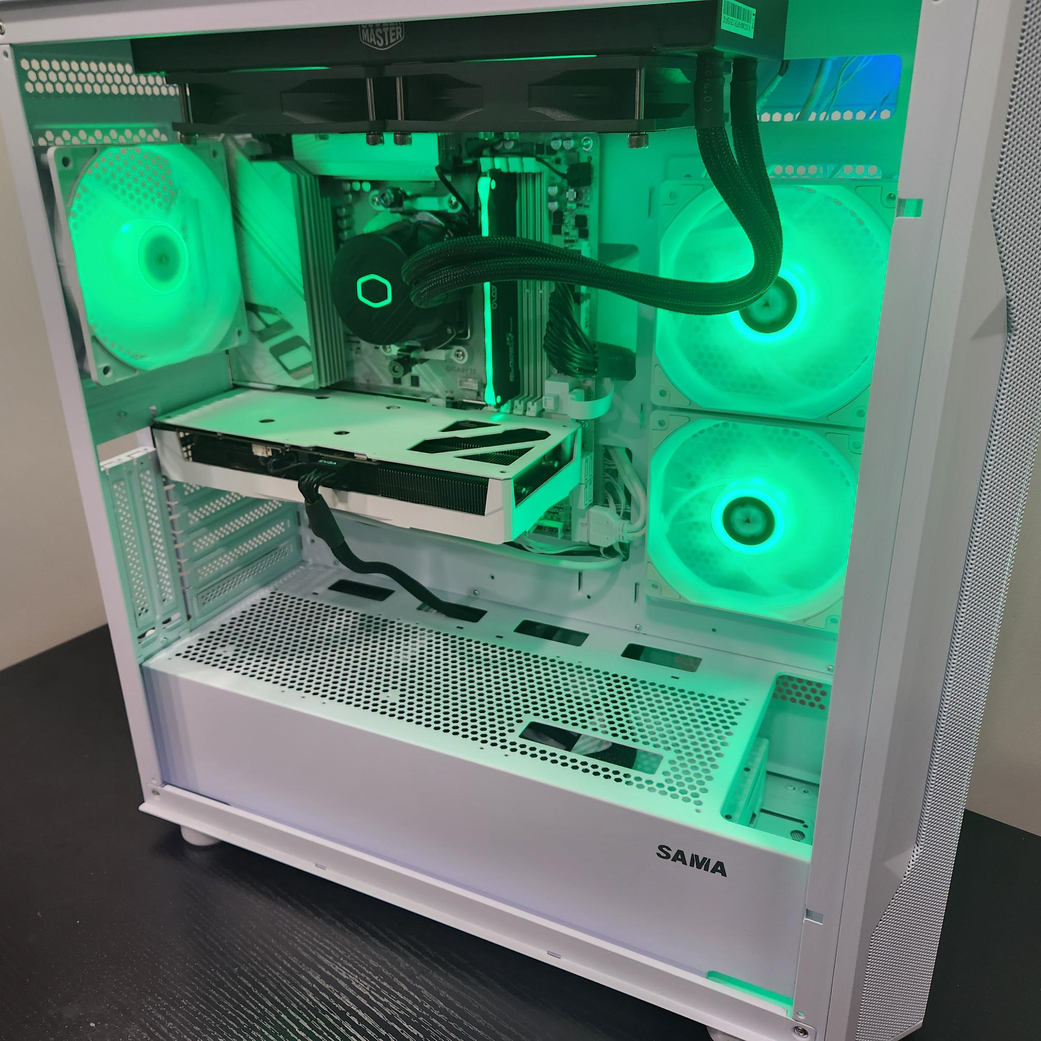 High end White gaming pc with CUSTOM RTX WHITE GPU!