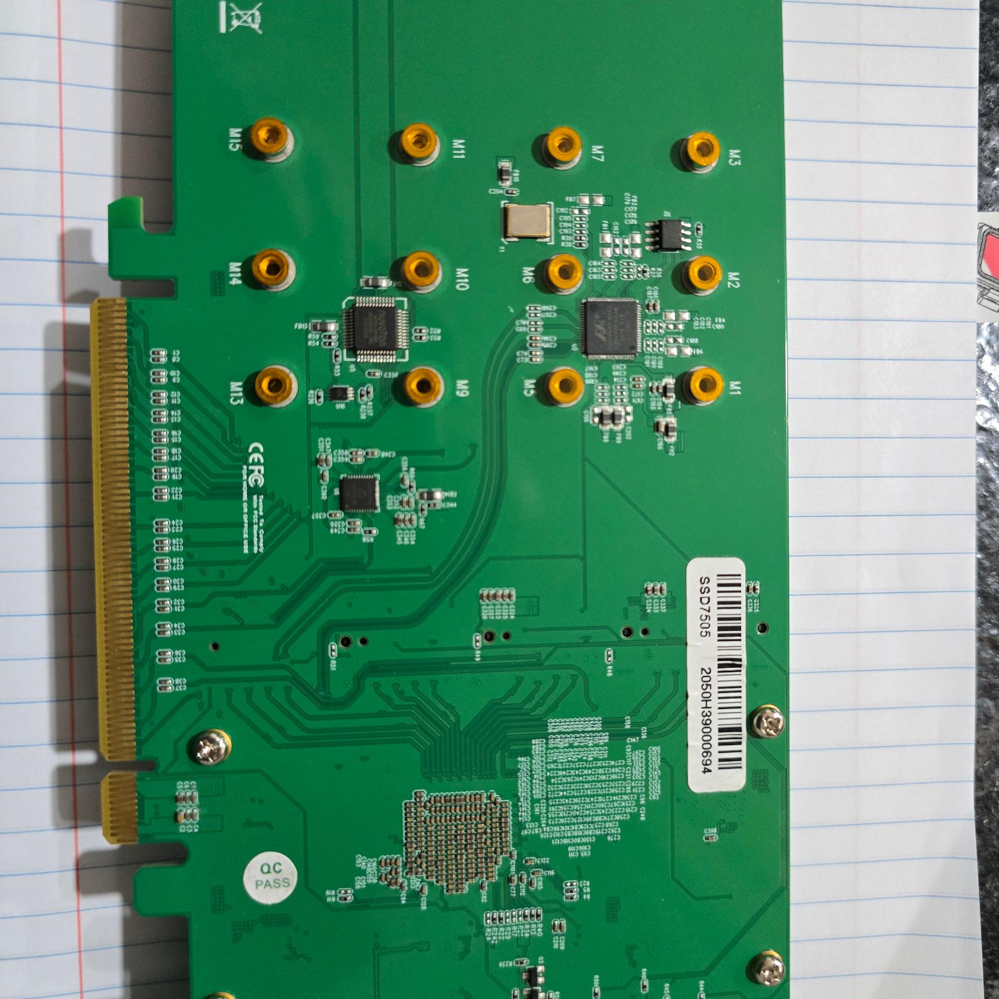 HighPoint SSD7505 NVMe RAID Card + 8TB SSD Bundle — 4× 2TB — Used / Like New