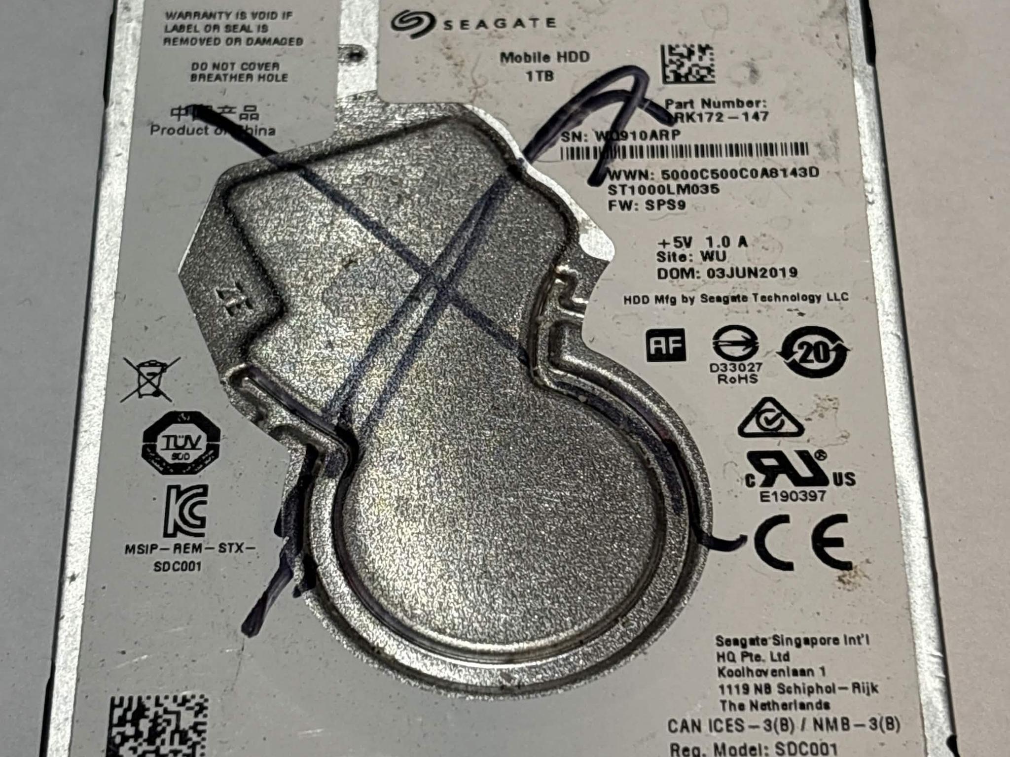 Seagate Mobile HDD 1TB SATA Hard Drive | Tested & Functional