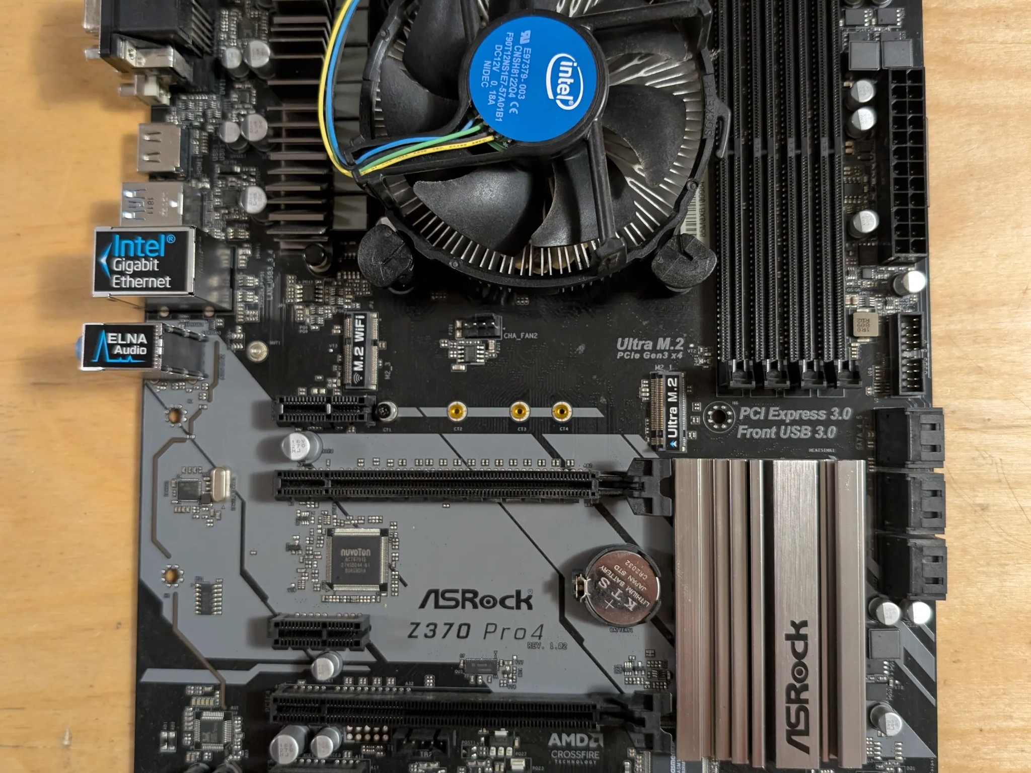 Intel Core i5 8400 + AsRock Z370 Pro4 + cpu cooler