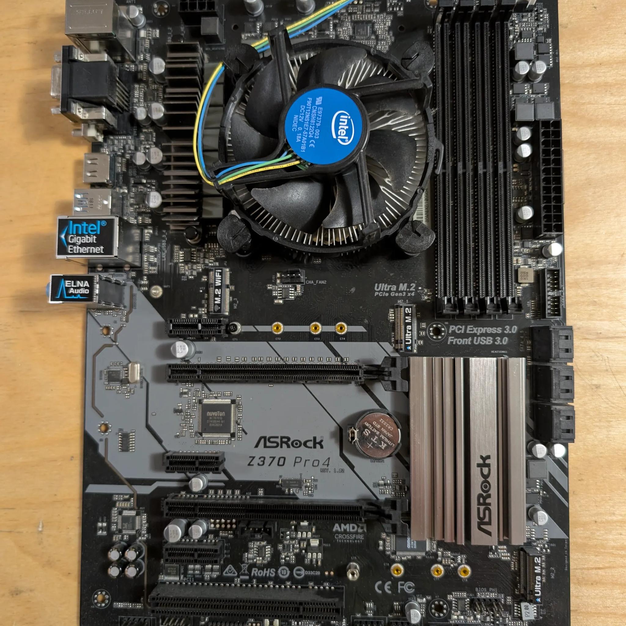 Intel Core i5 8400 + AsRock Z370 Pro4 + cpu cooler