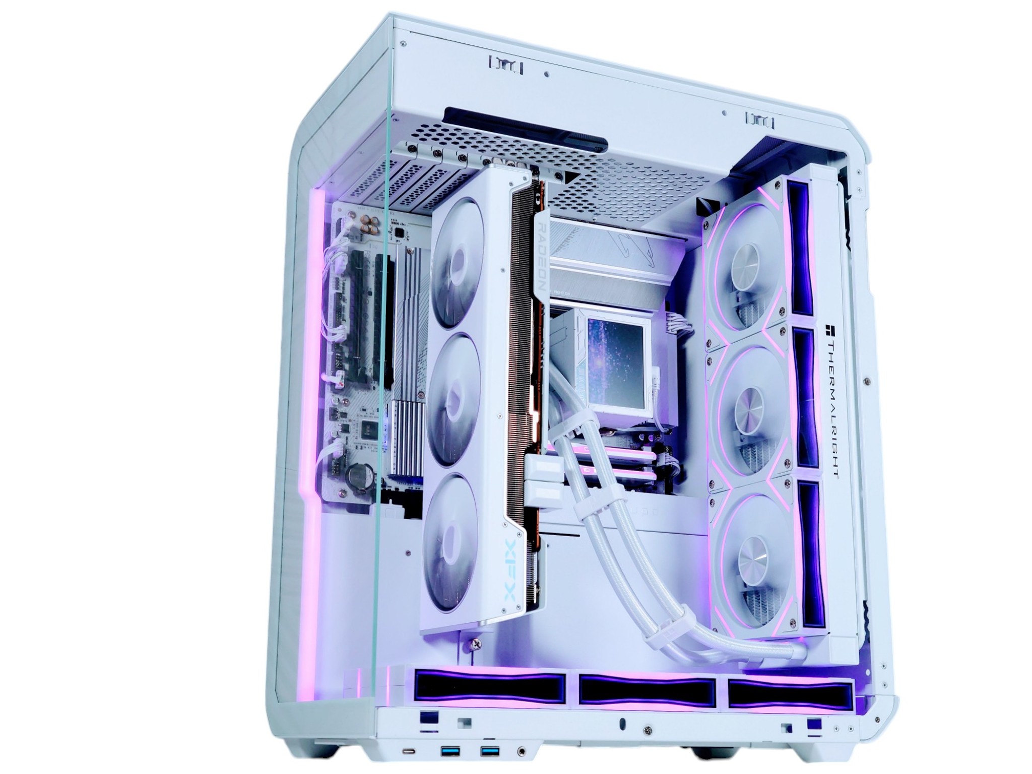 🤍🐻‍❄️Liquid Cooled Gaming PC❄️ AMD RX 7900 XT 20GB❄️AMD Ryzen 7 9800X3D❄️ 32GB DDR5 Ram❄️2TB NVME