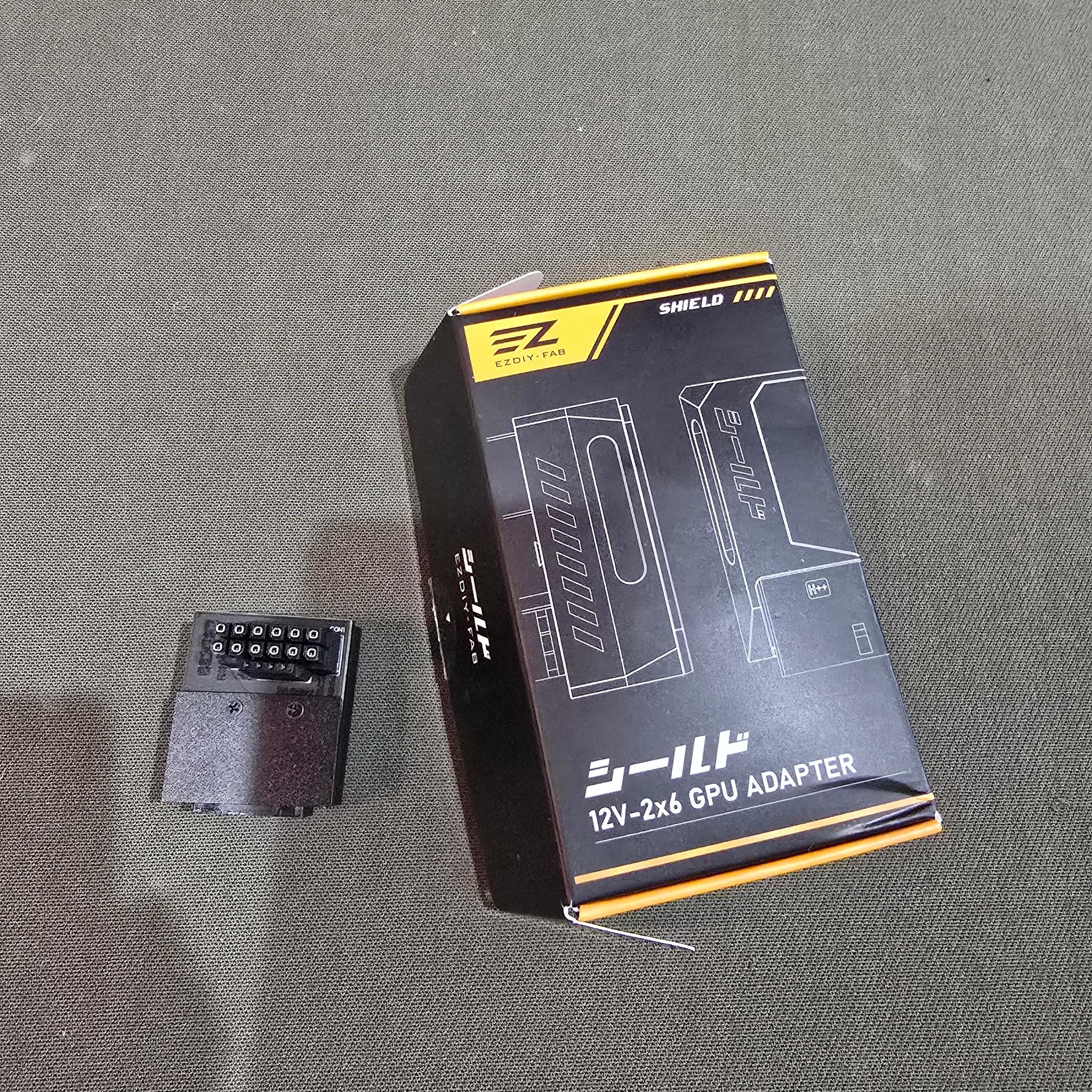 EZDIY-FAB PCIe 5.1 Adapter - 600W 12+4pin,16pin 12VHPWR GPU Power Connector,12V-2x6 GPU Adapter,90