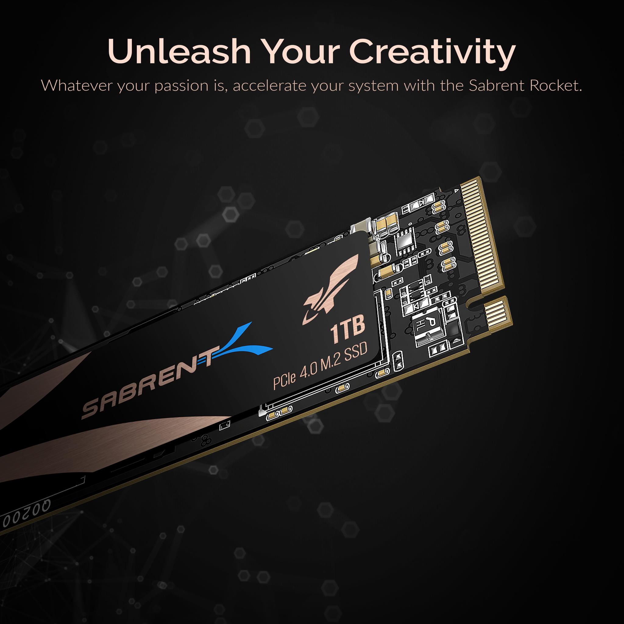 SABRENT 1TB Rocket Nvme PCIe 4.0 M.2 2280 SSD Maximum Performance Solid State Drive (Latest Version)