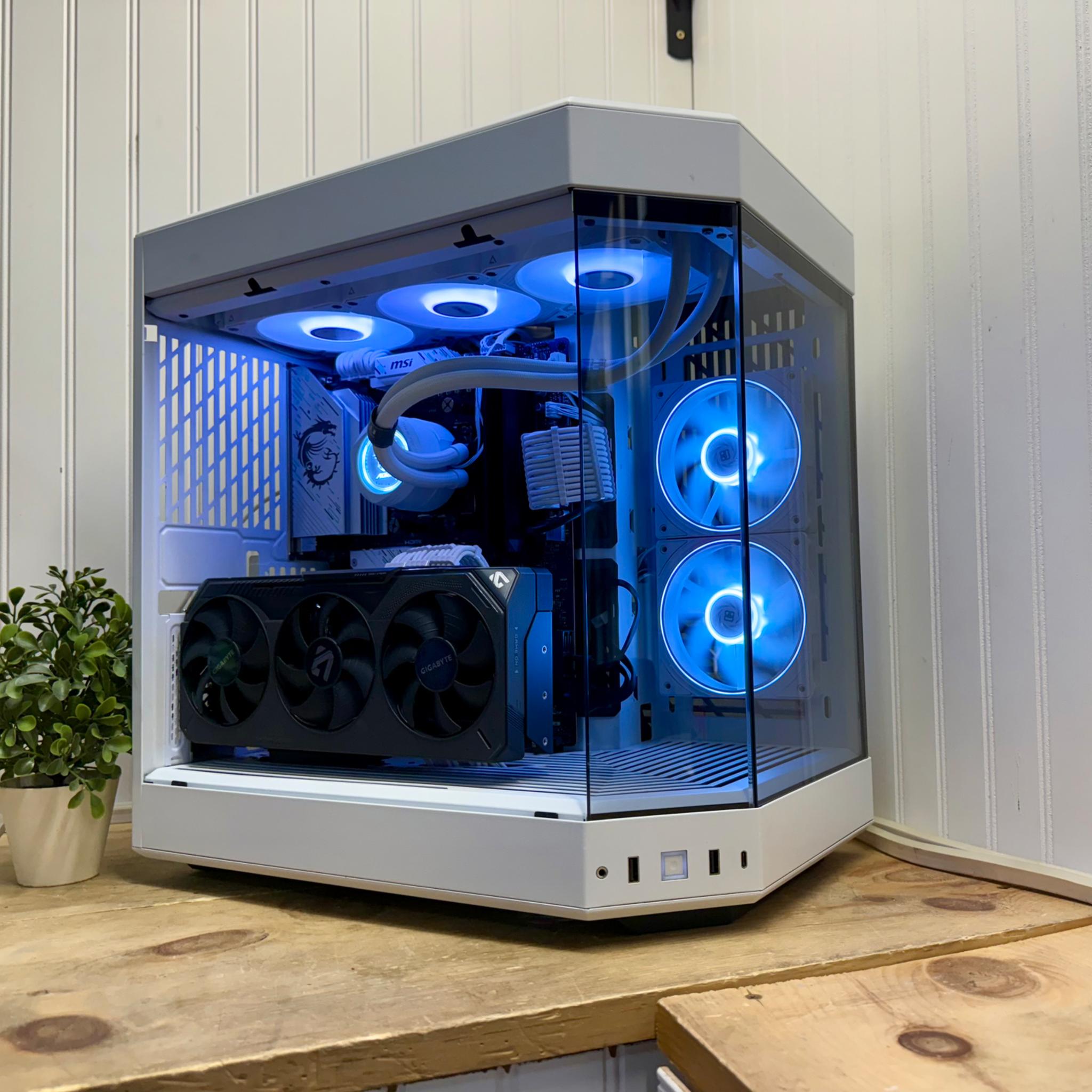 WHITE DRAGON  1440p /4k Gaming PC 7700x/9070XT/32g ddr5/x670E/1000w PSU /3 TB Storage/360mm AIO