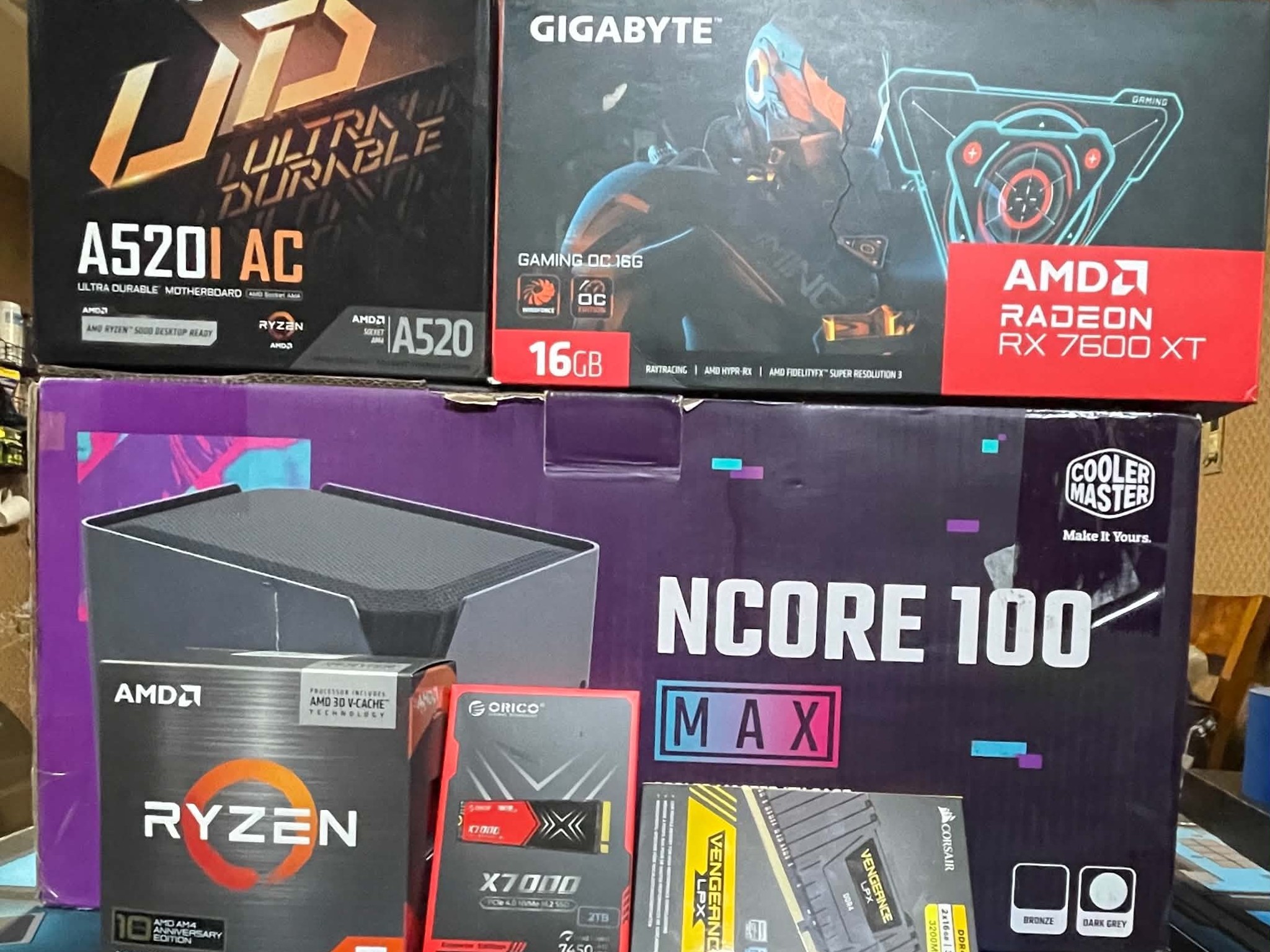 Radeon RX 7600 XT Custom Gaming PC - Ryzen 7 5800X3D