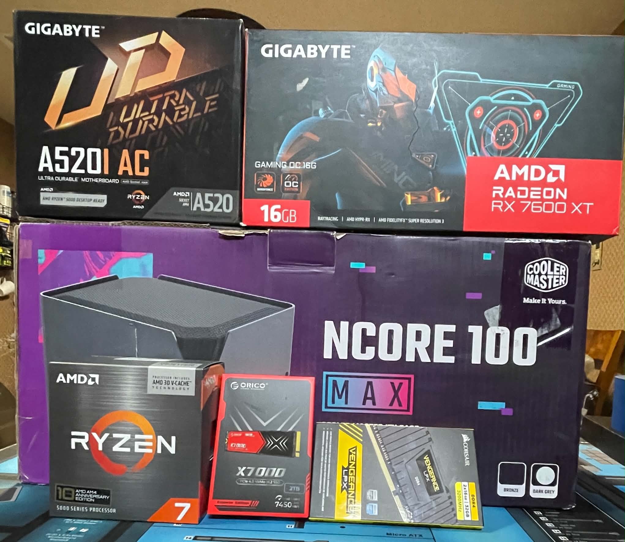 Radeon RX 7600 XT Custom Gaming PC - Ryzen 7 5800X3D