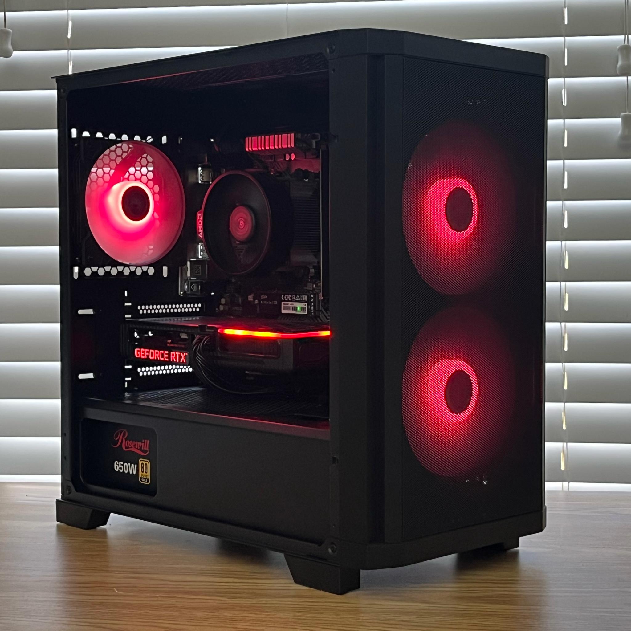 🖤❤️Ryzen 5 5500 | RTX 3060Ti | 32GB DDR4 | 1TB SSD | Gaming PC❤️🖤