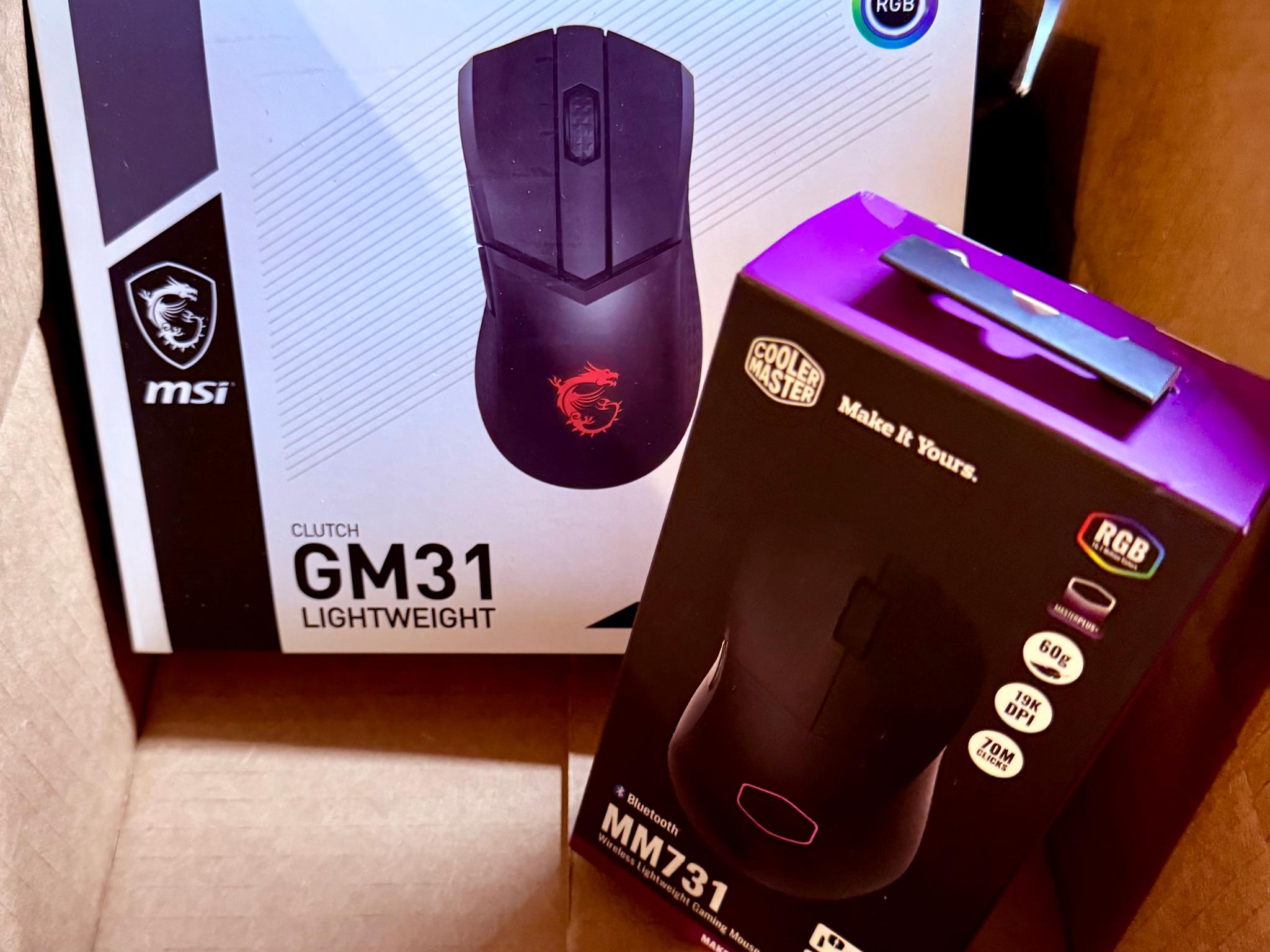 Wireless RGB Gaming Mice Bundle | MSI Clutch GM31 + CoolerMaster MM731