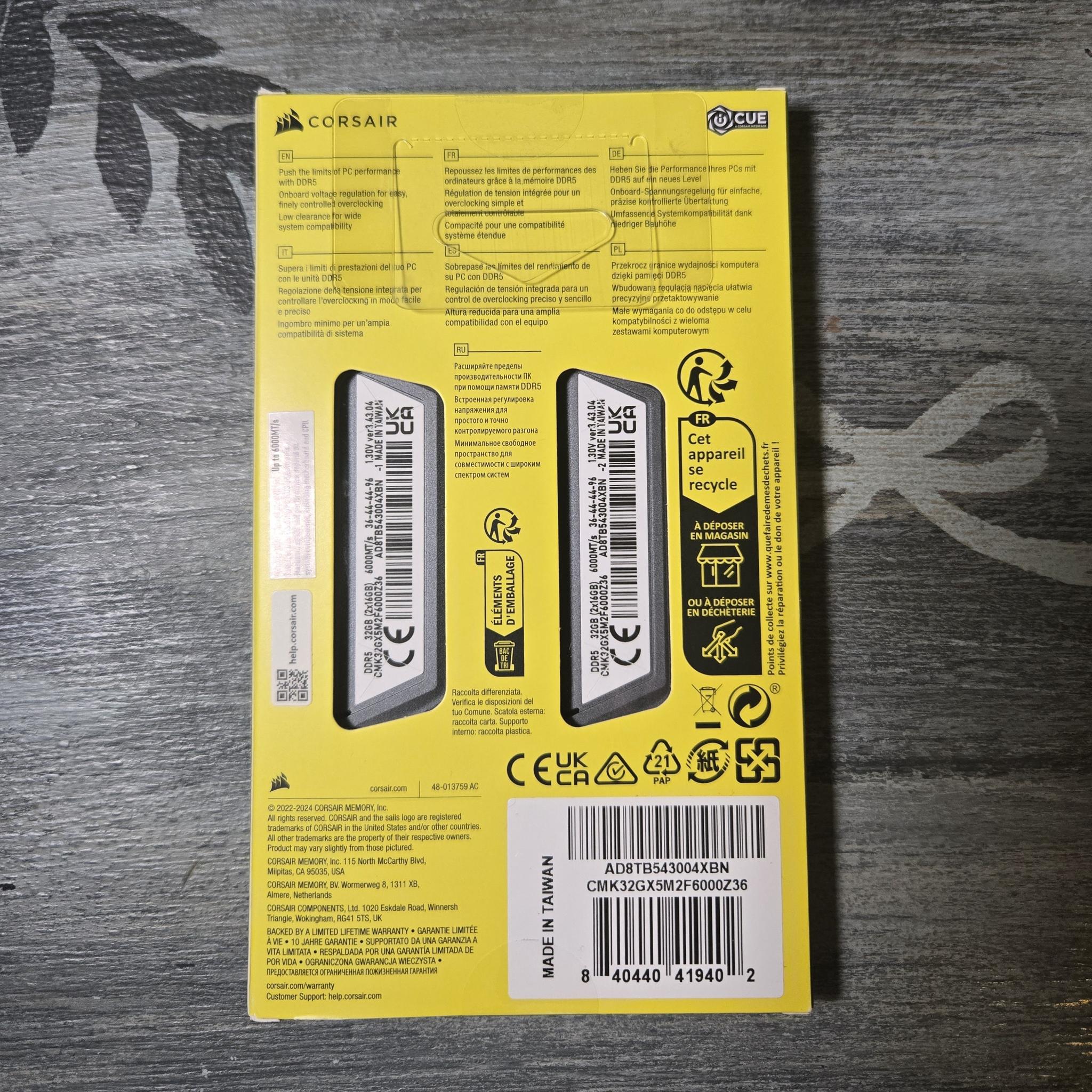 *New In Box* 32gb (2x16) 6000 Corsair Vengeance