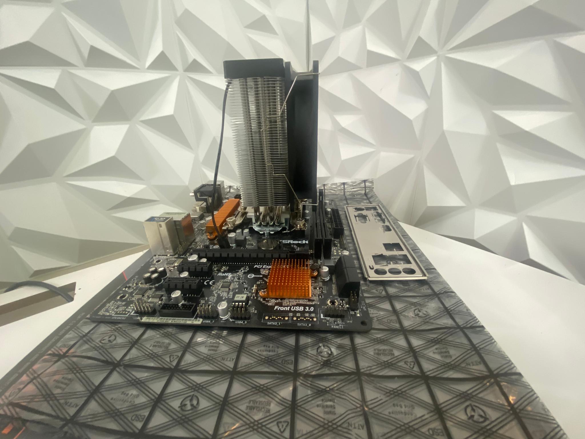 ASRock H110M-HDV Micro-ATX Motherboard + RGB CPU Cooler (AS-IS / No Display)