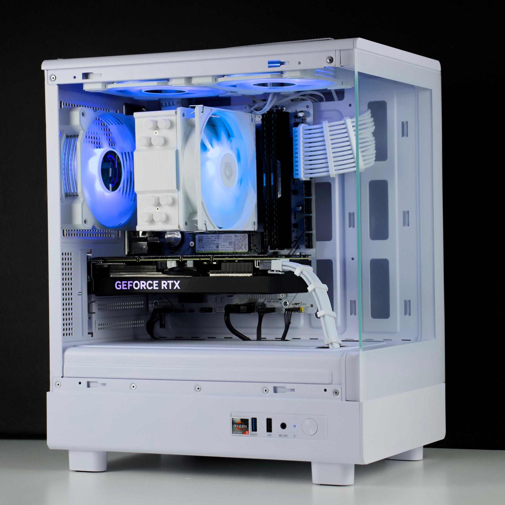 🧊❄️🧊 White Gaming PC – RTX 4060 TI, Ryzen 5 5600X, 32GB RAM, 1TB SSD - WiFi, BlueTooth 🧊❄️🧊