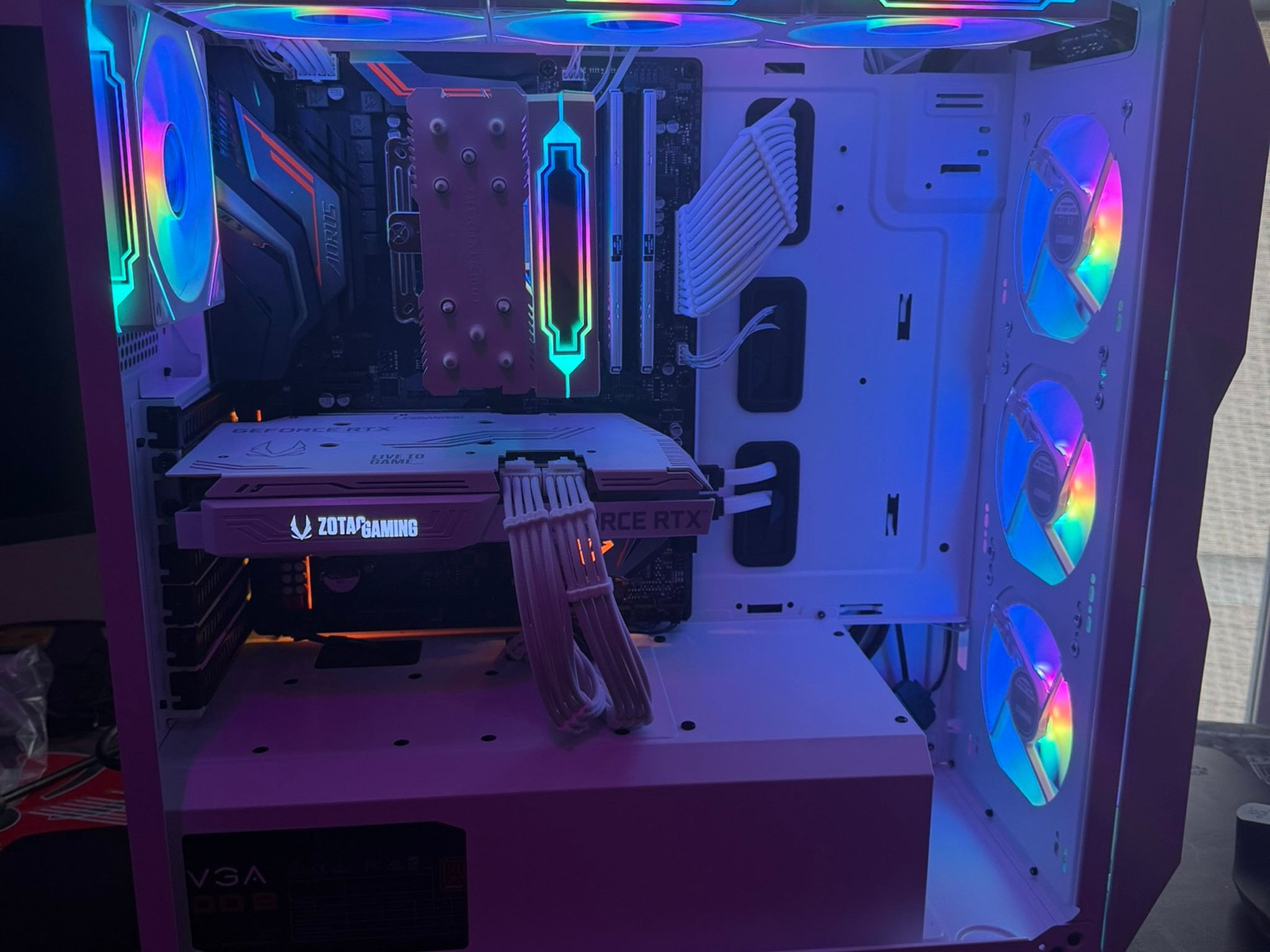 🖥️ Custom White RGB Gaming PC| 7 5800X |  RTX 3060 Ti  | 32GB RAM  |  Ultra-Cooled | 🖥️