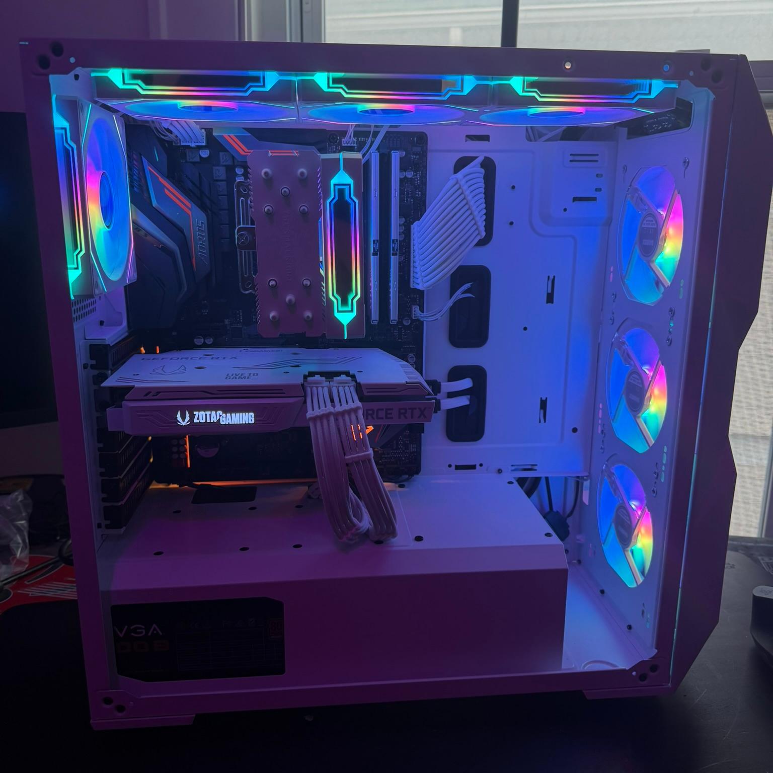 🖥️ Custom White RGB Gaming PC| 7 5800X |  RTX 3060 Ti  | 32GB RAM  |  Ultra-Cooled | 🖥️