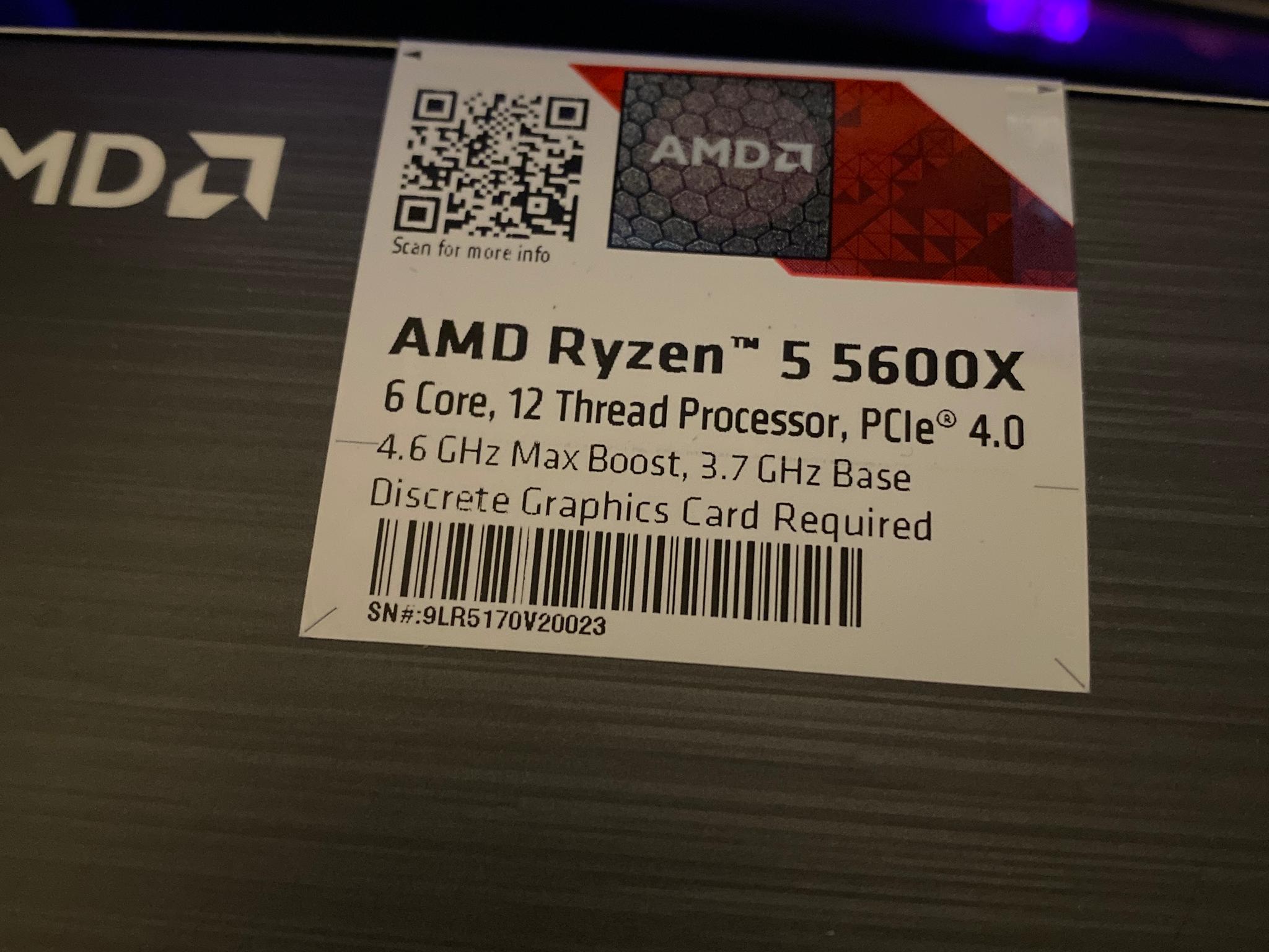AMD RYZEN 5 5600x BRAND NEW 