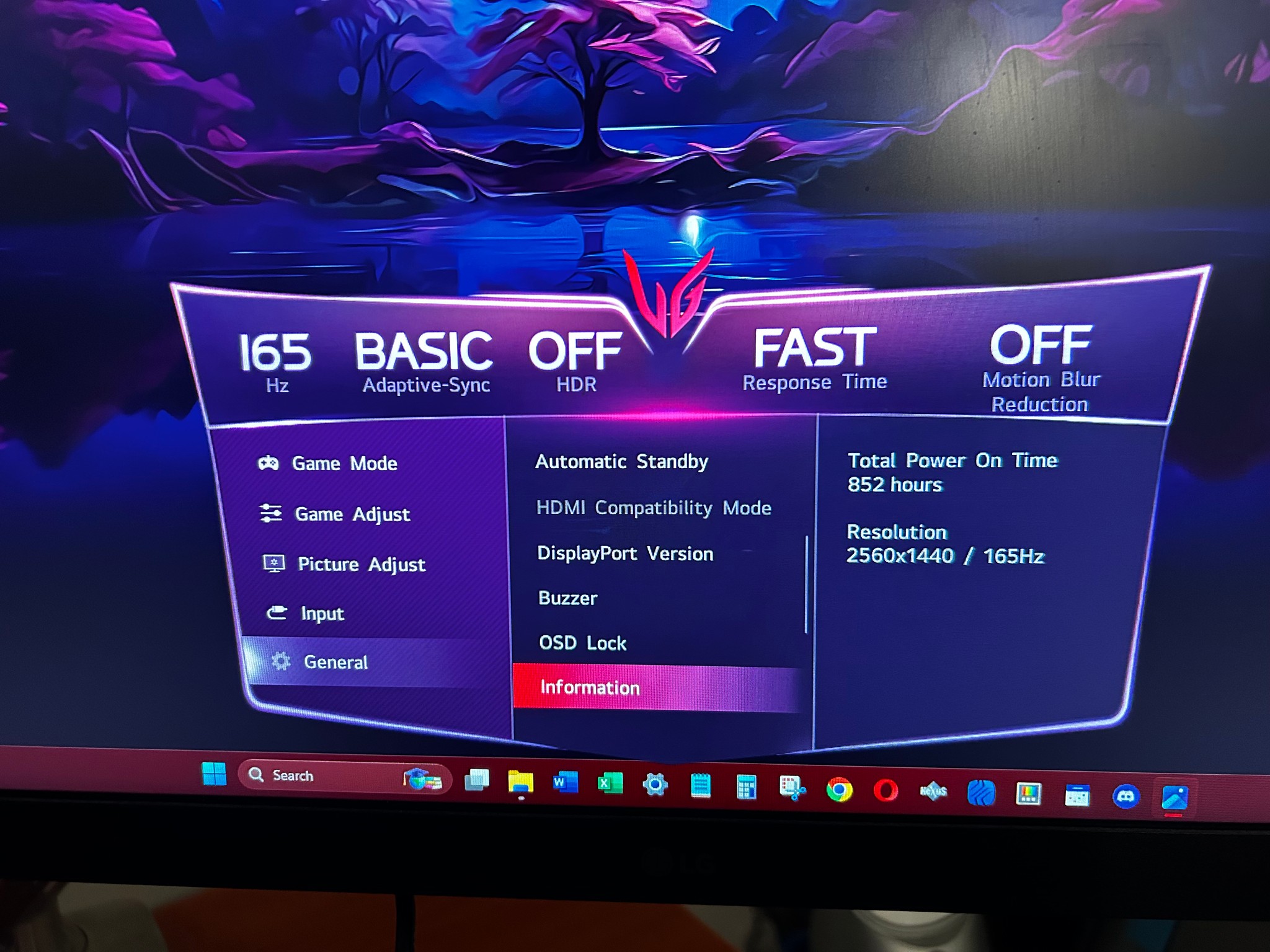 LG UltraGear 32" 2K QHD (2560 x 1440) (165Hz Refresh Rate) Gaming Monitor (32GP750)
