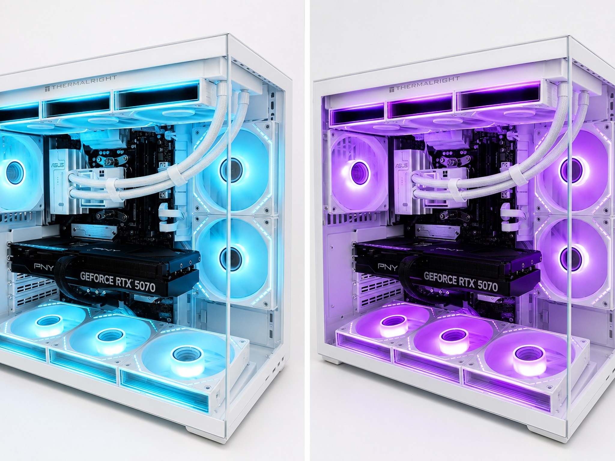 Custom White Gaming PC - RTX 5070, 7800x3d