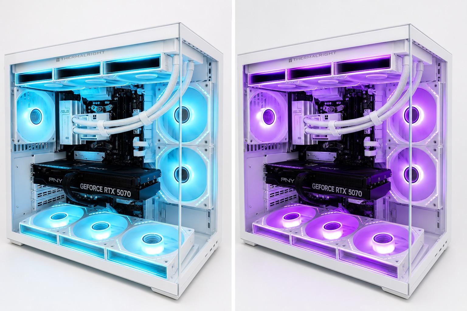 Custom White Gaming PC - RTX 5070, 7800x3d