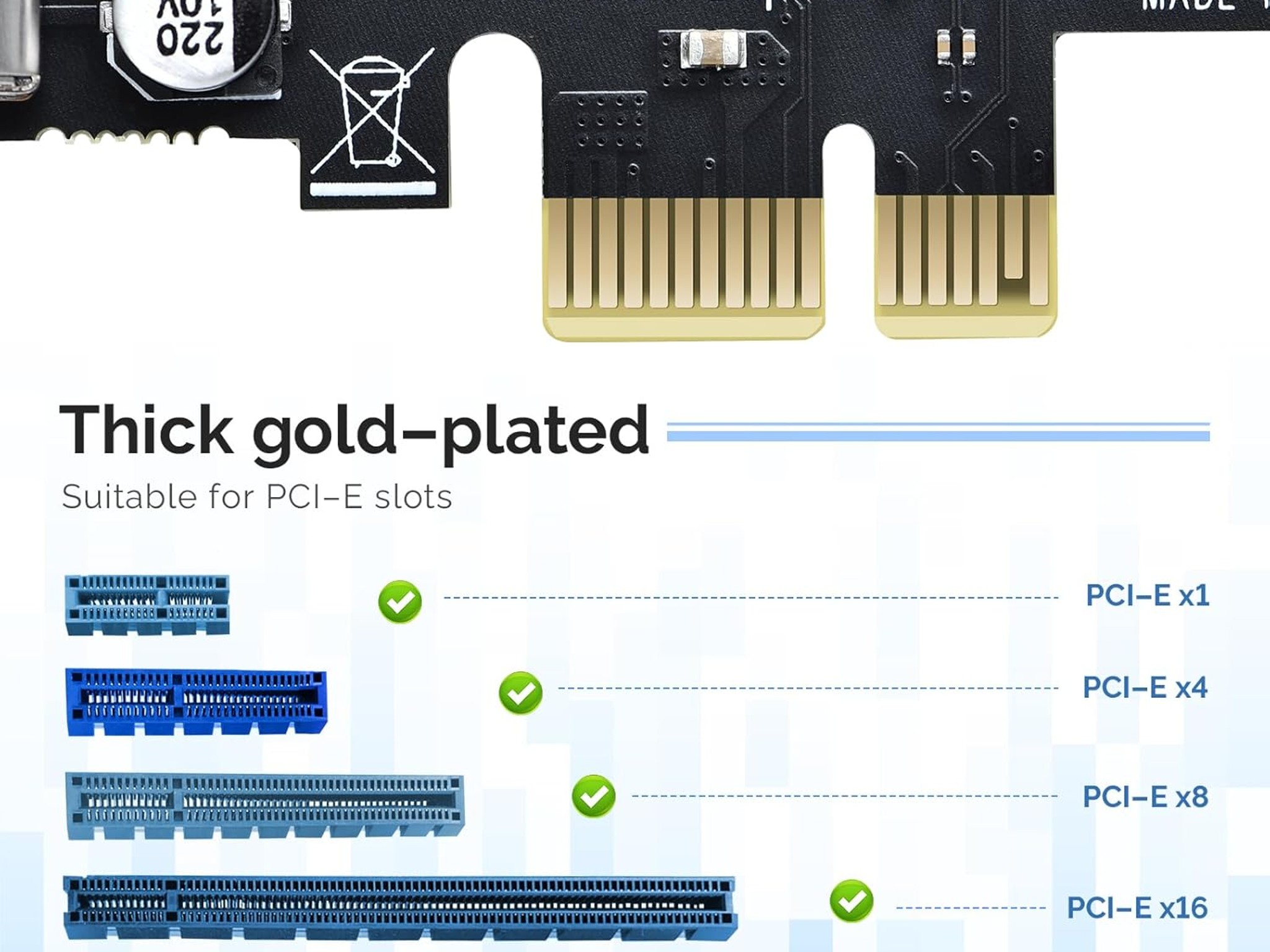 PCIE USB 3.2 Card 8 Ports PCI Expreess to USB C Expansion Card Superspeed 6 USB and 2 Type C