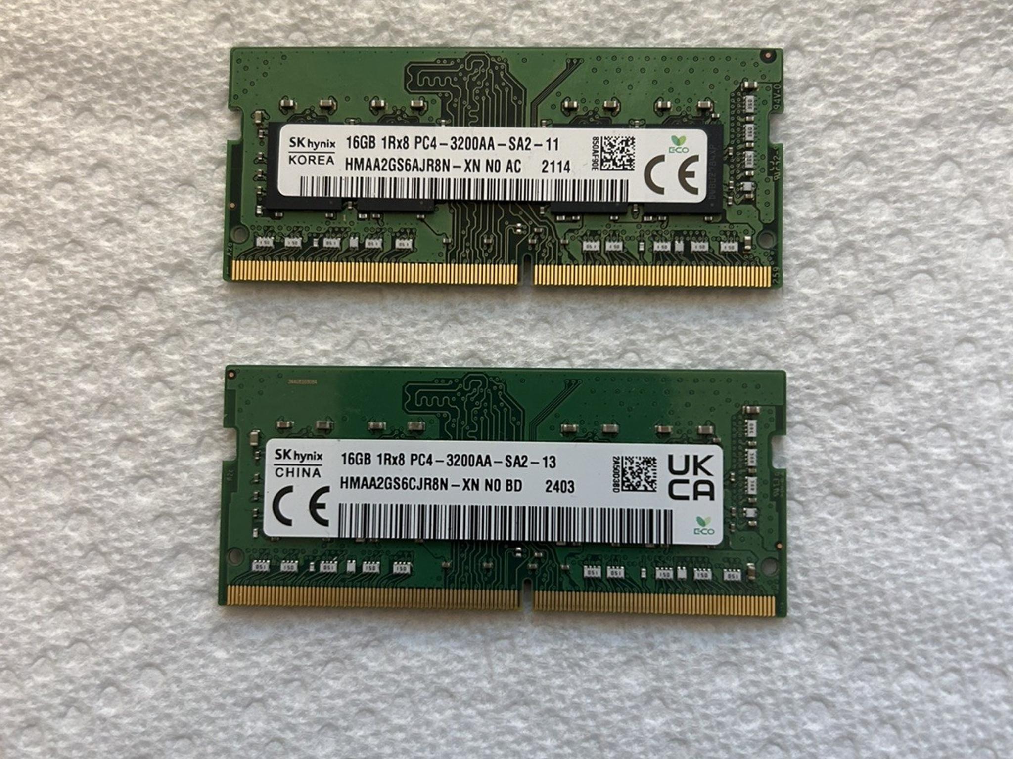 SK Hynix 2x16GB (32GB Dual Channel) DDR4 3200MHz So-Dimm LAPTOP RAM Memory