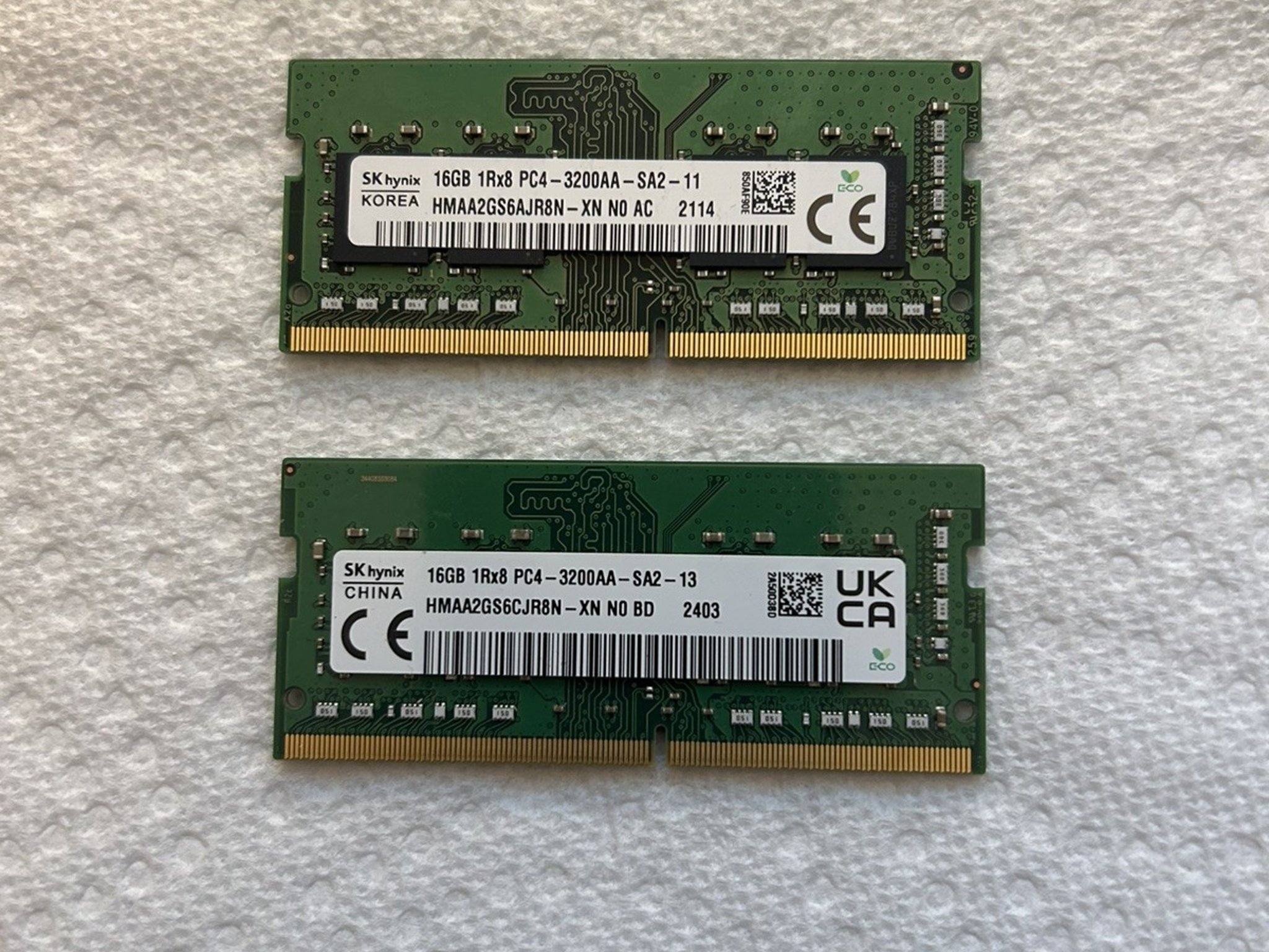 SK Hynix 2x16GB (32GB Dual Channel) DDR4 3200MHz So-Dimm LAPTOP RAM Memory