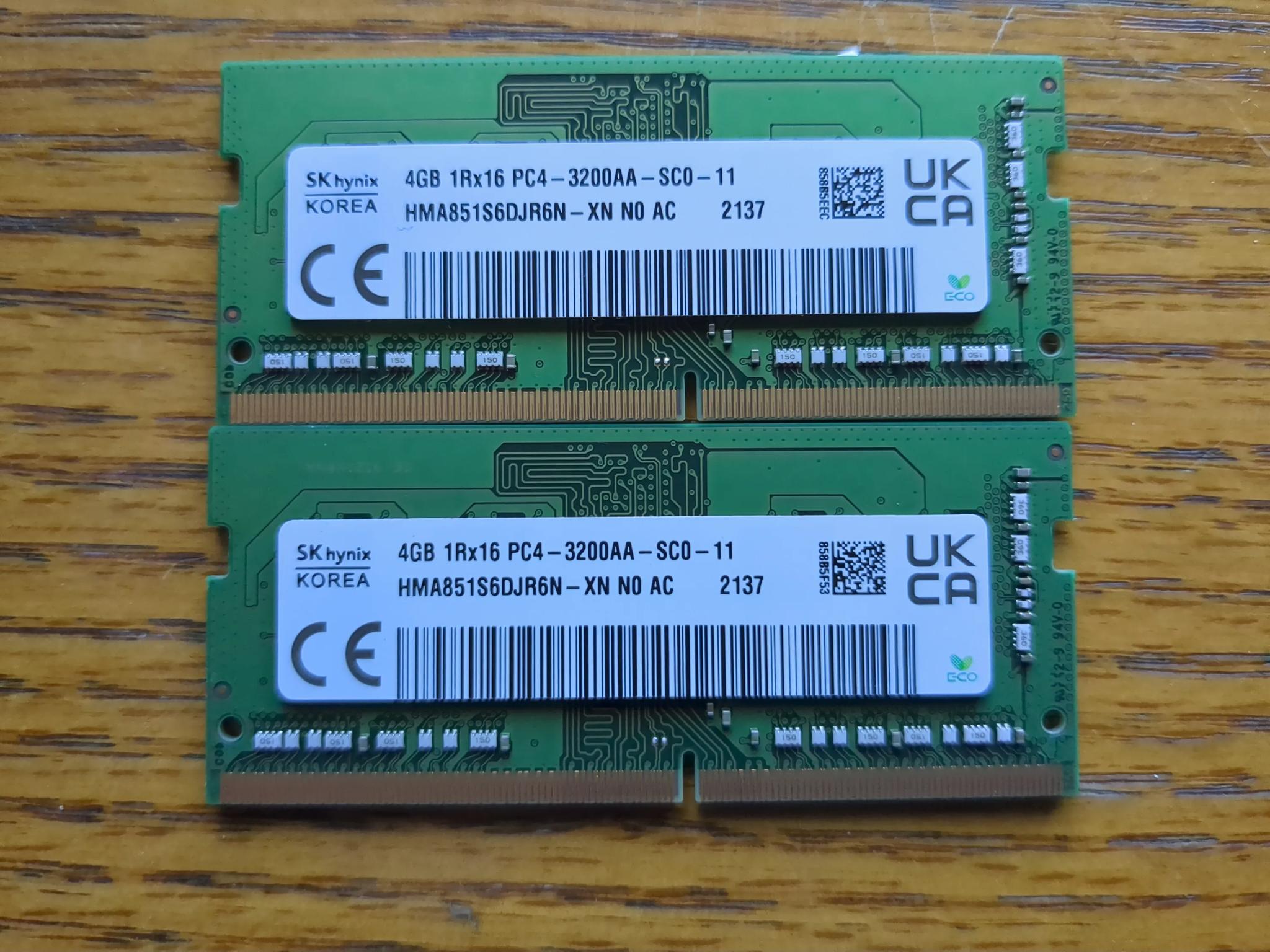 DDR4 8GB (2x4GB) 3200MHz Laptop Memory