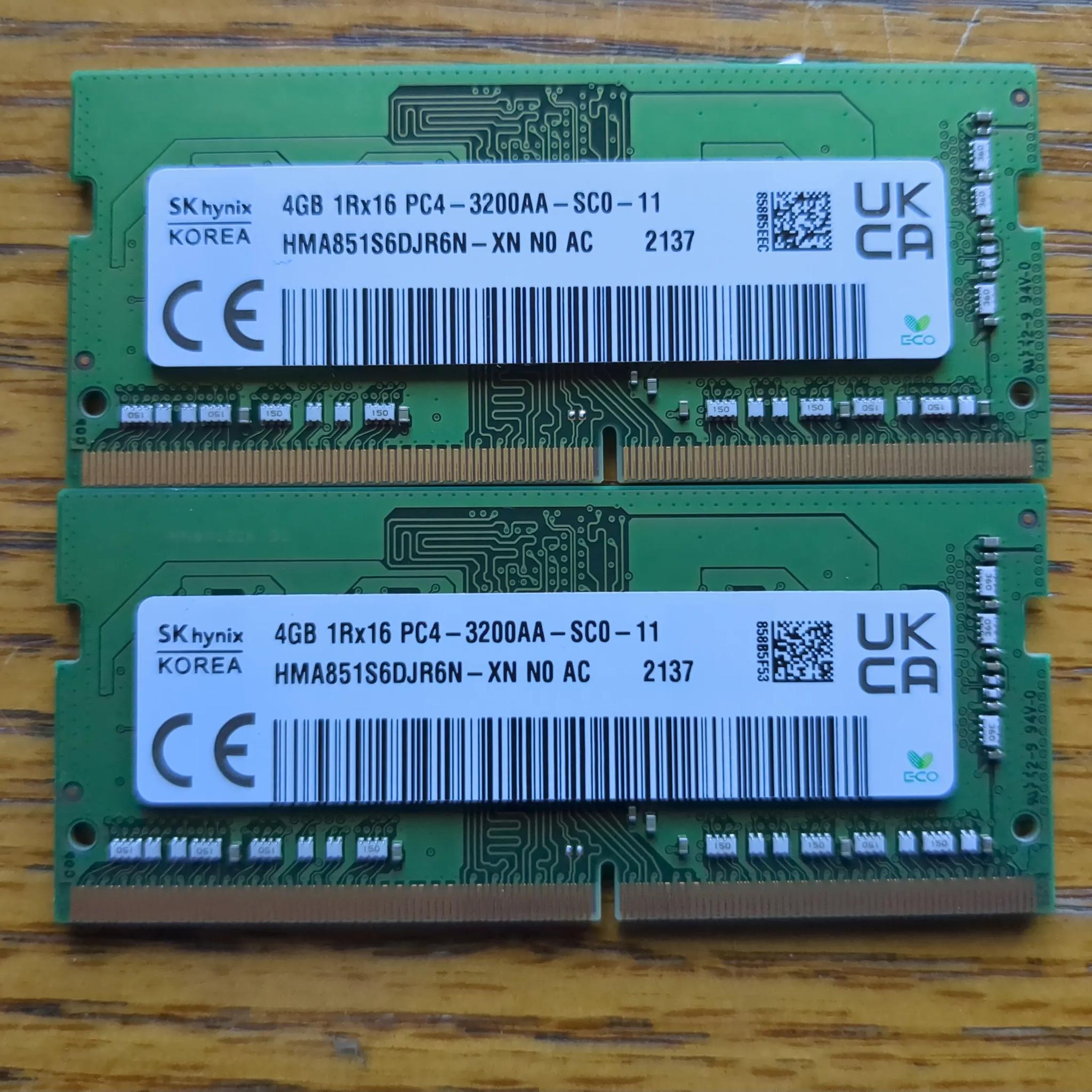DDR4 8GB (2x4GB) 3200MHz Laptop Memory