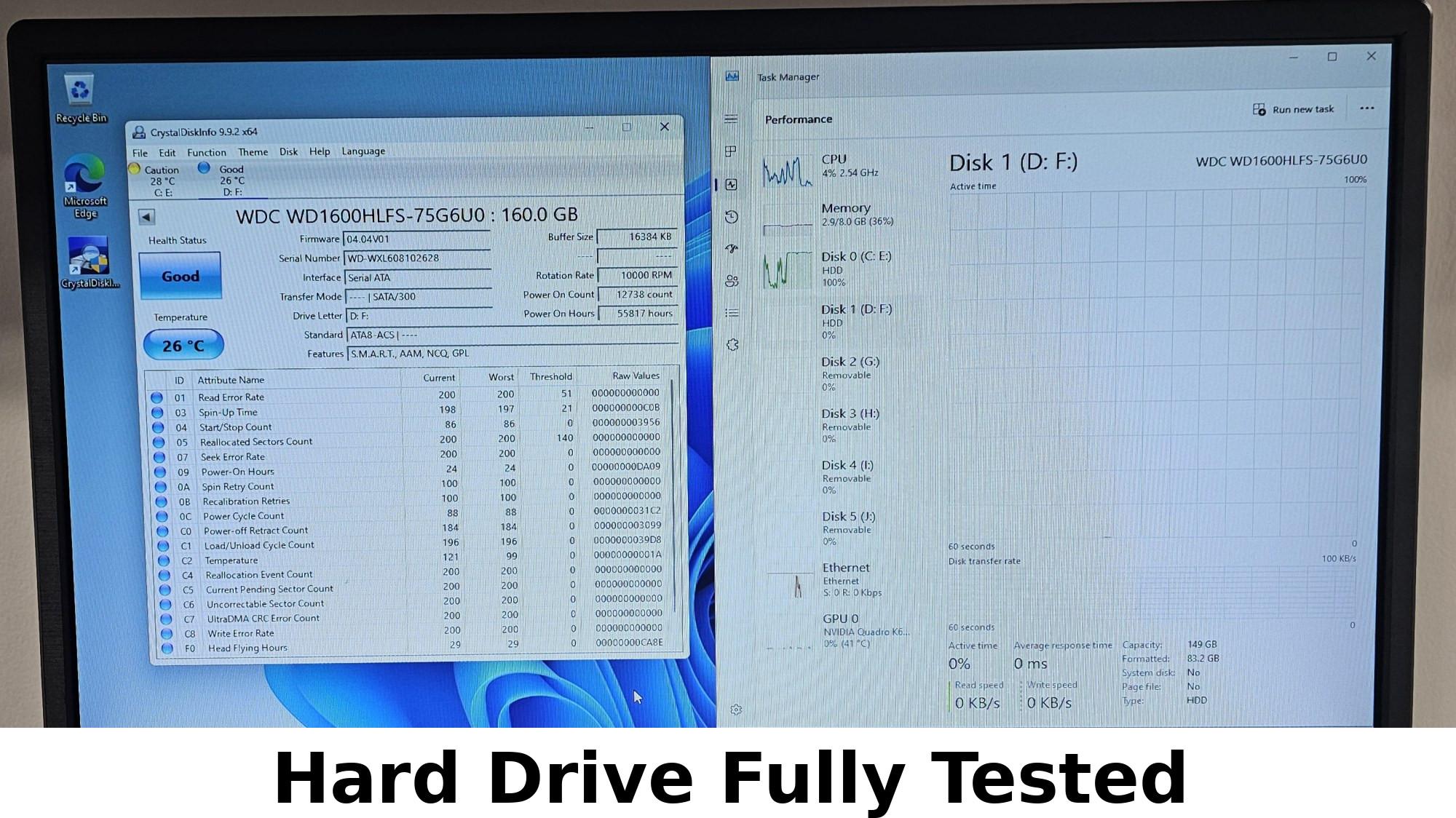 160GB 3.5" Hard Drive WD VelociRaptor WD1600HLFS