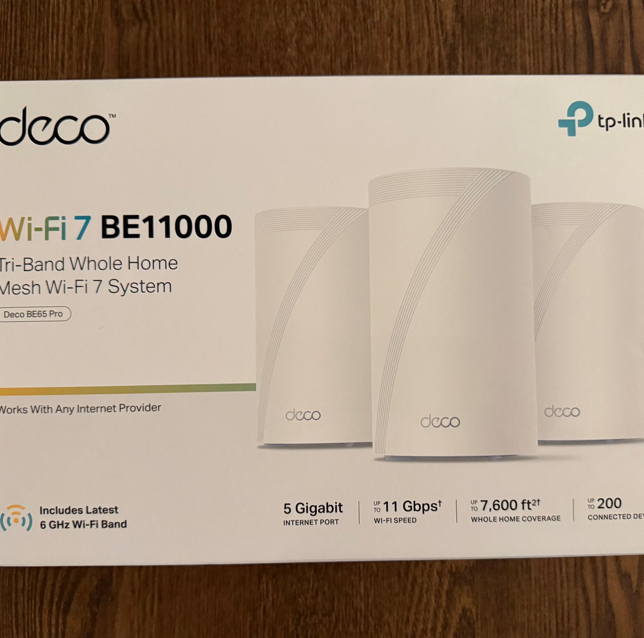 DECO Wi-Fi 7 BE11000 Tri-Band Whole Home Mesh System