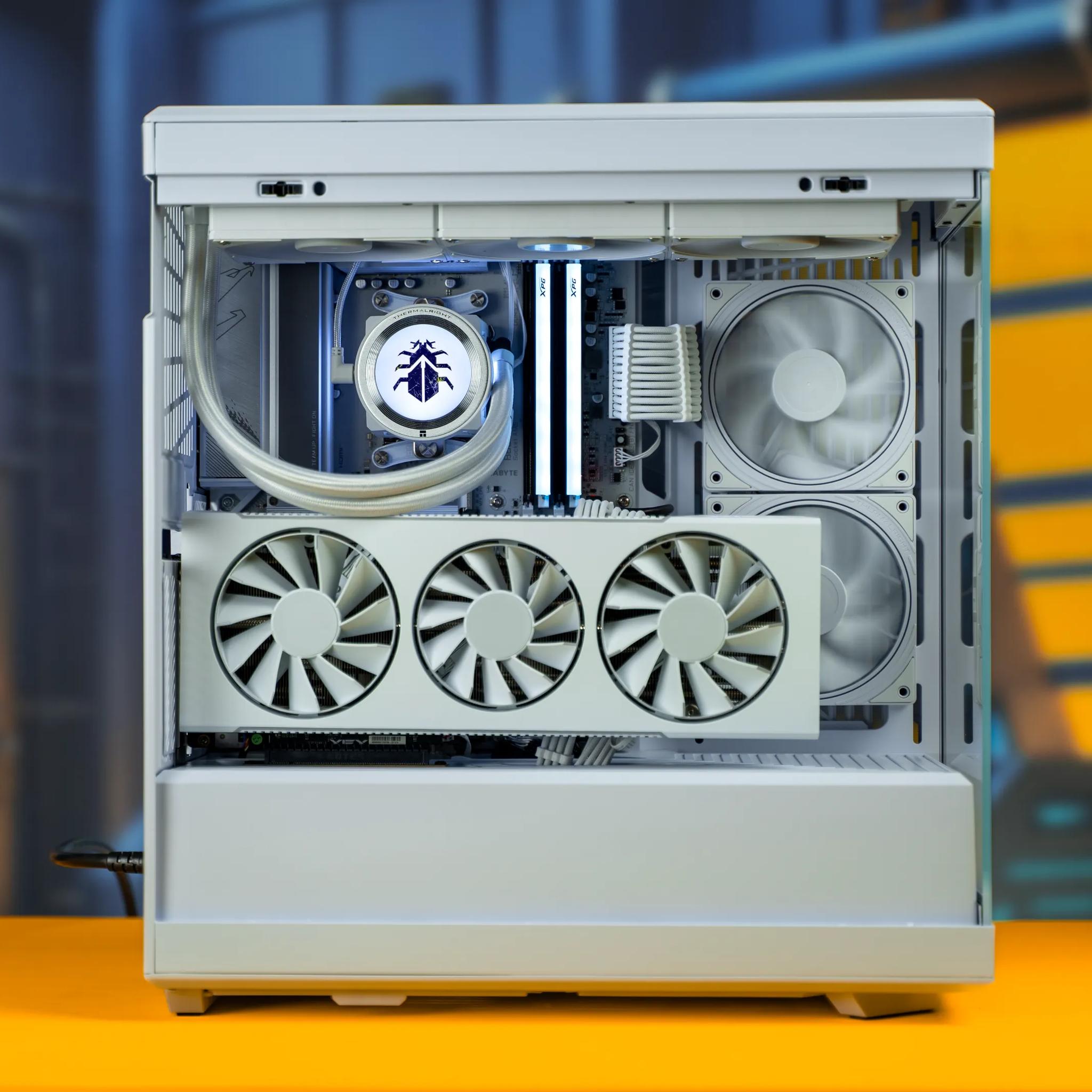 “Cyphernox” RX 7800 XT Ryzen 5 7600 32GB Windows 11 Pro 2TB White Edition Gaming PC