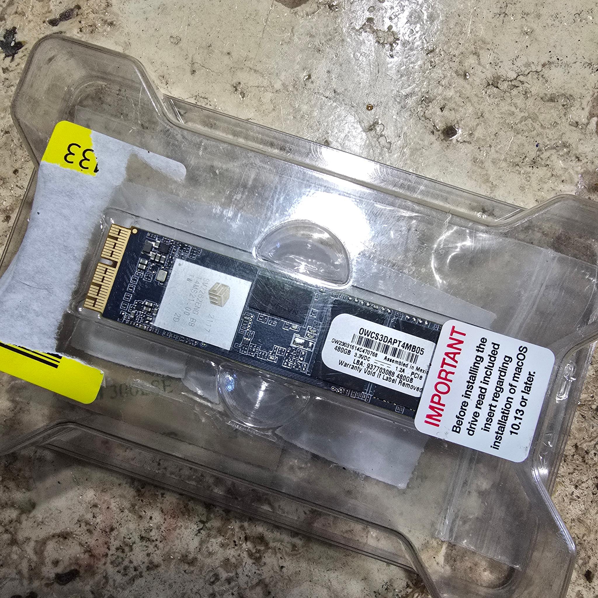 OWC Aura Pro X2 480GB NVMe SSD for Select 2013 and Later Macs